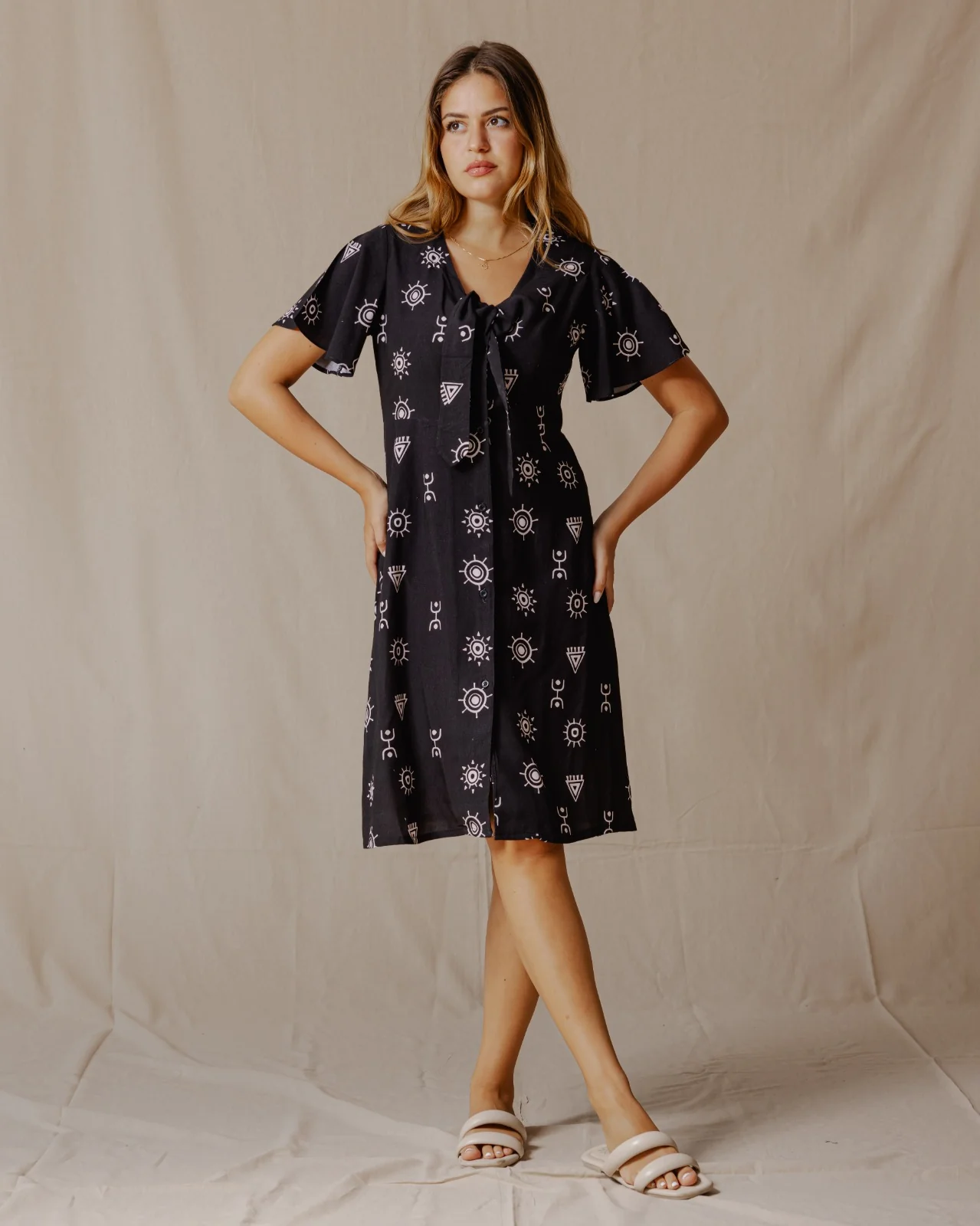 African Dress Black - Image 3