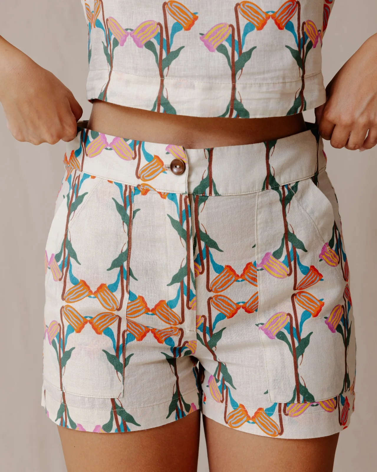 Alice’s Garden Linen Set Cream - Image 10