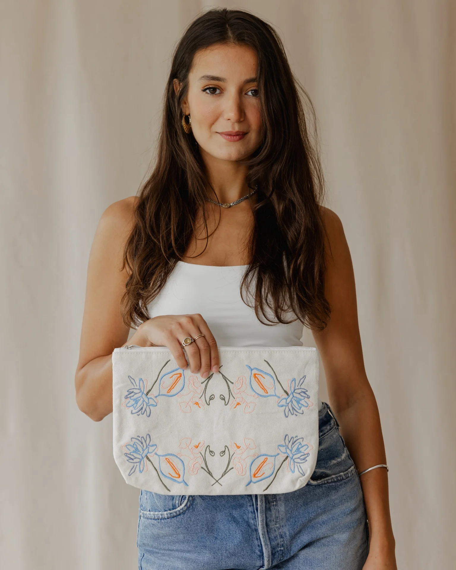 Amber Garden Embroidered Pouch - Image 2