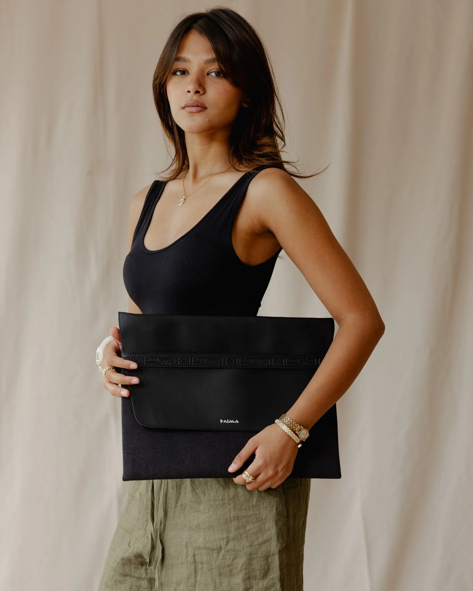 Aztec Laptop Sleeve In Black - Image 2