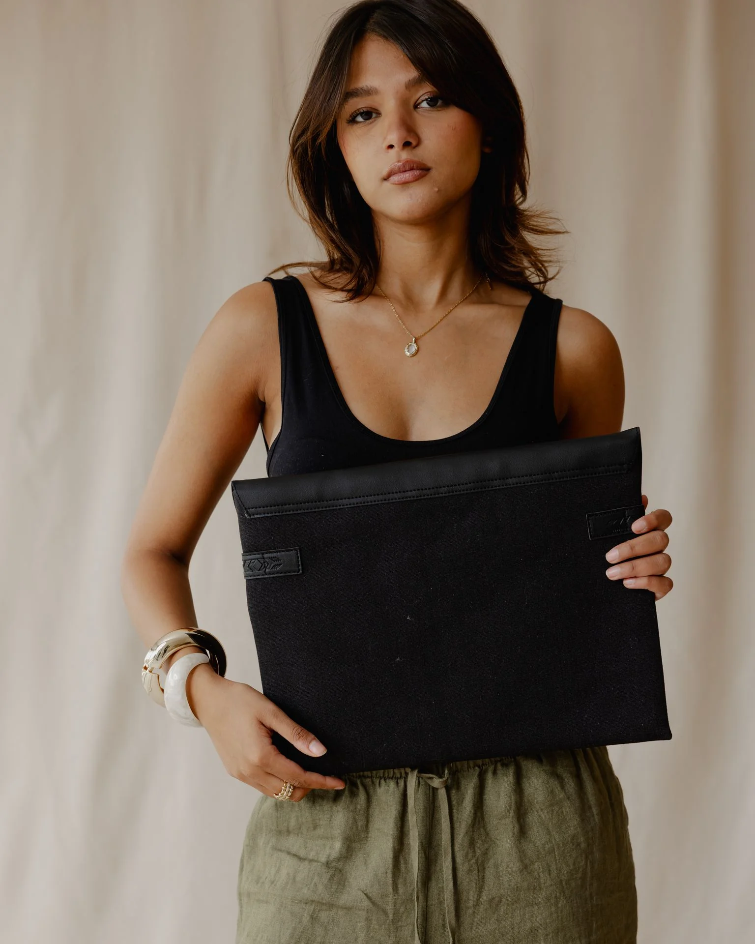 Aztec Laptop Sleeve In Black - Image 3