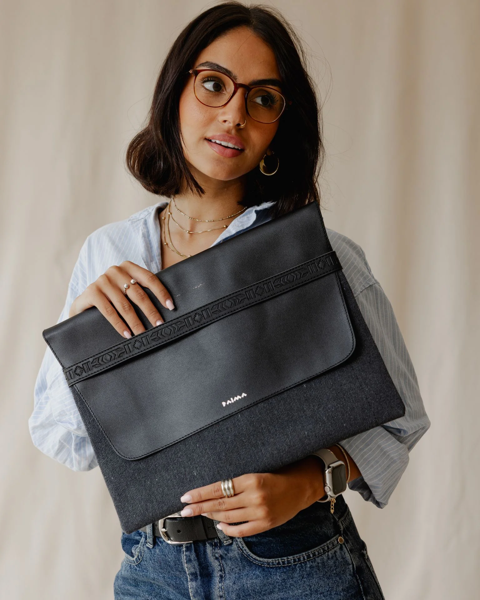 Aztec Laptop Sleeve In Grey