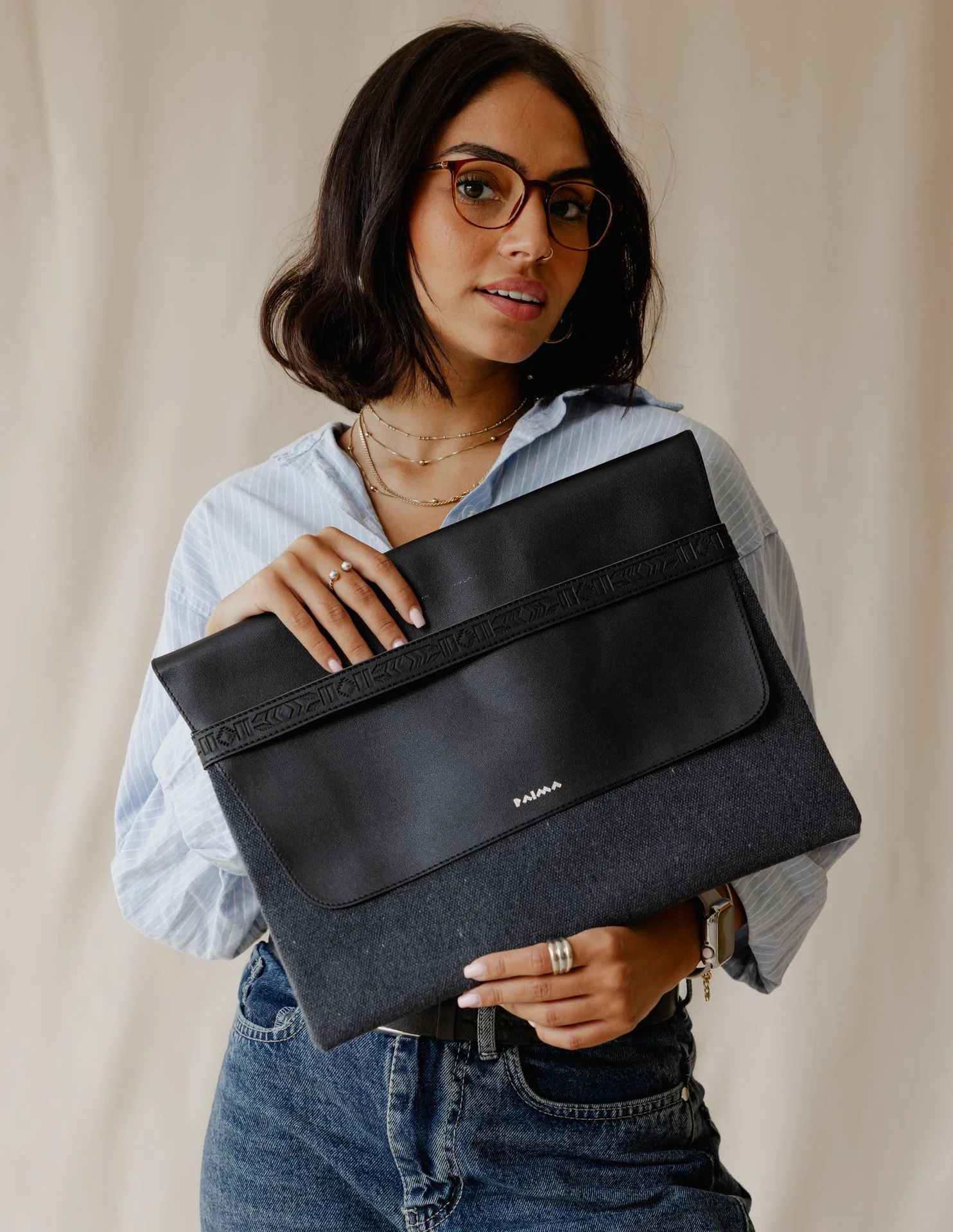 Aztec Laptop Sleeve In Grey - Image 2