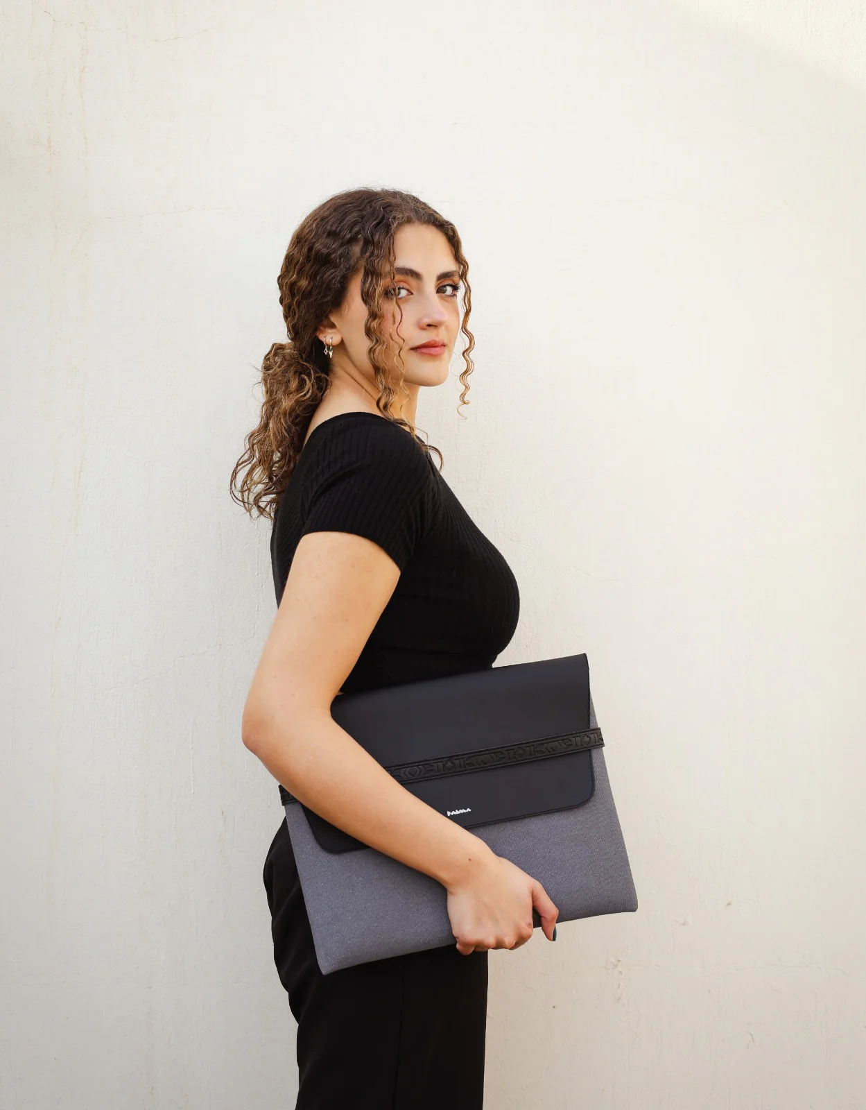 Aztec Laptop Sleeve In Grey - Image 5