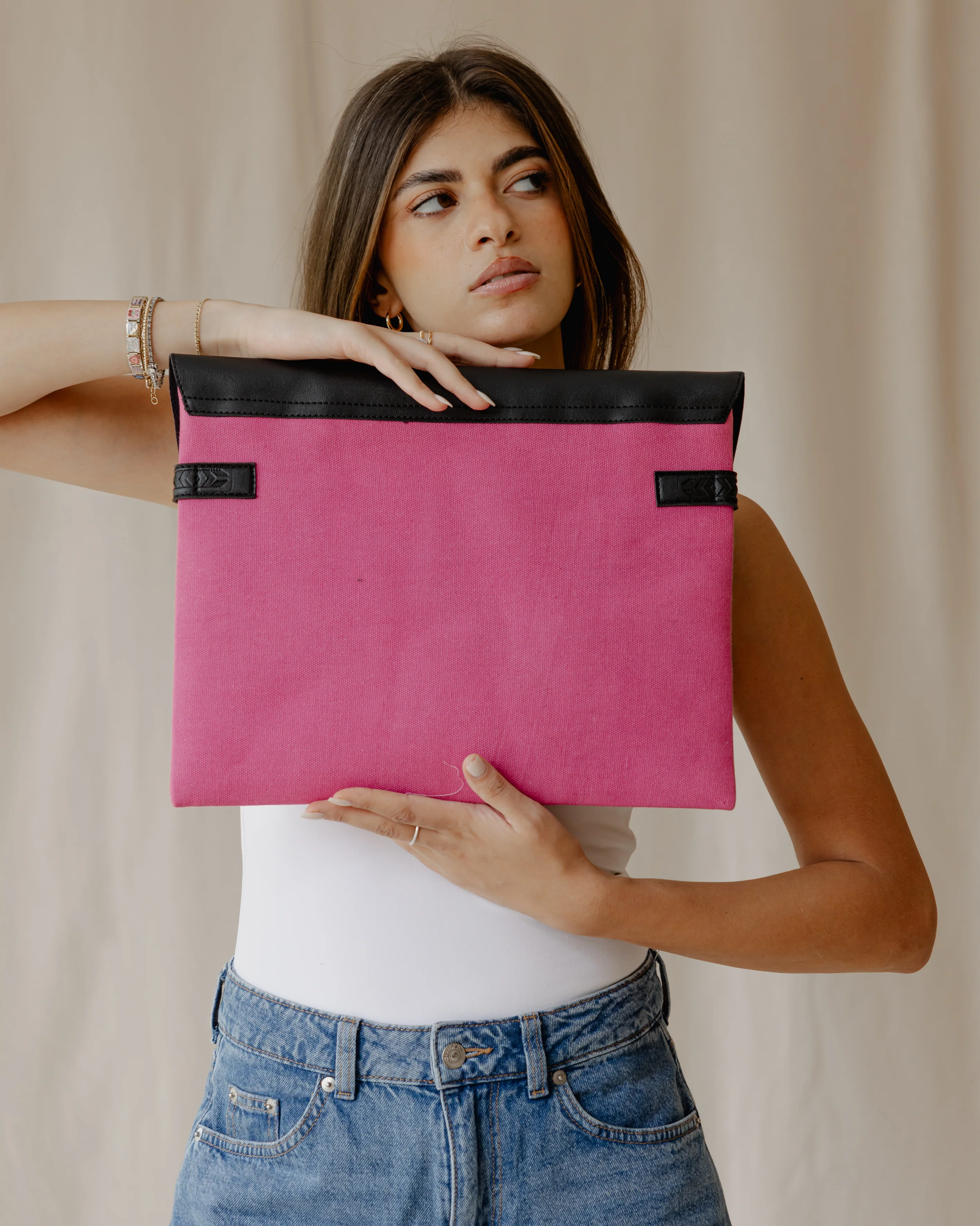 Aztec Laptop Sleeve In Pink - Image 3