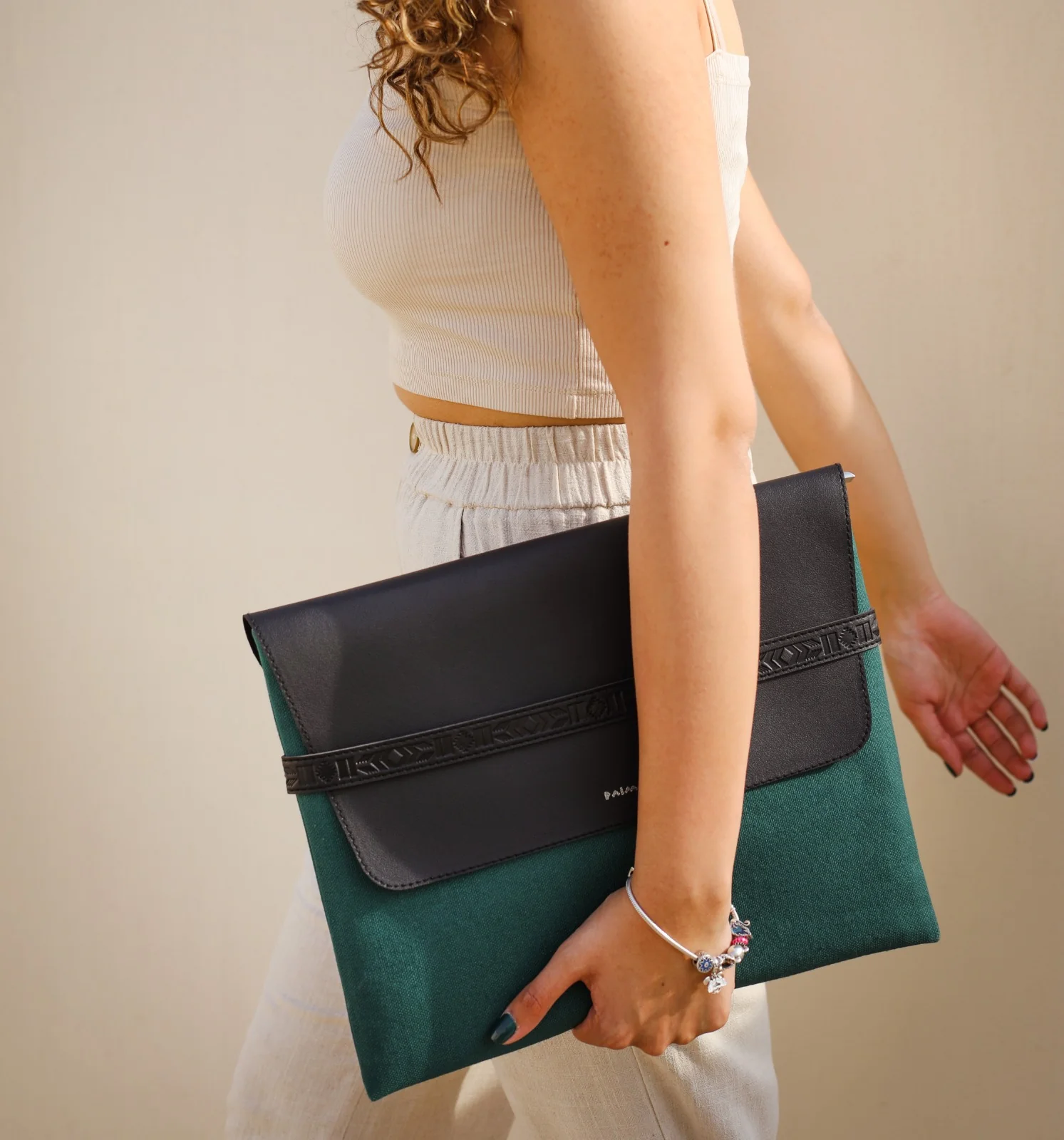 Aztec Laptop Sleeve In Teal - Image 4