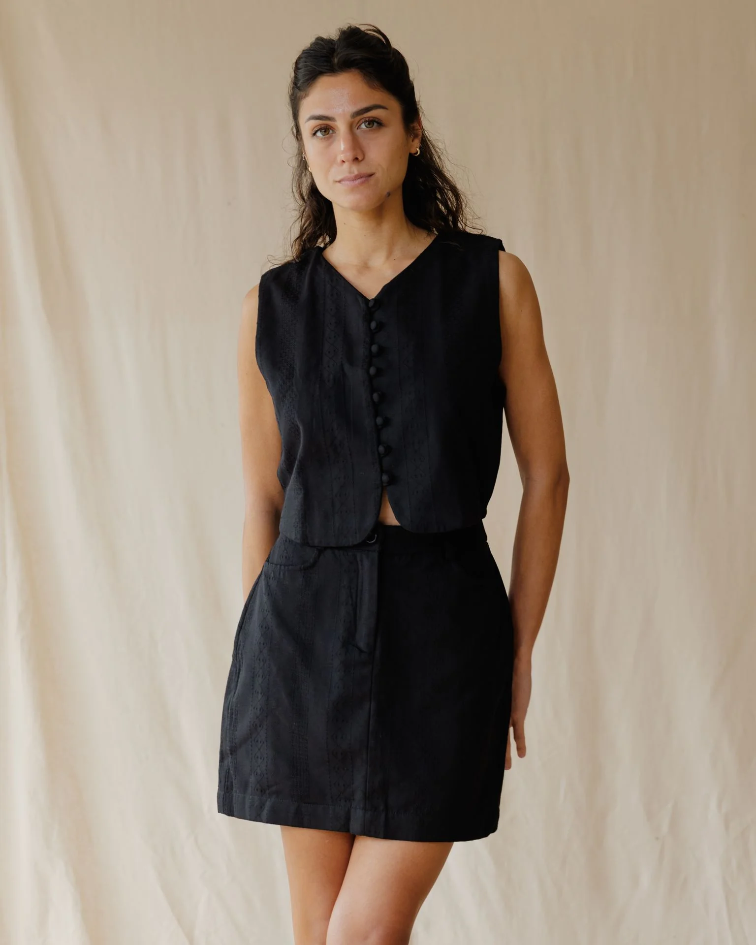 Black Textura Twinset