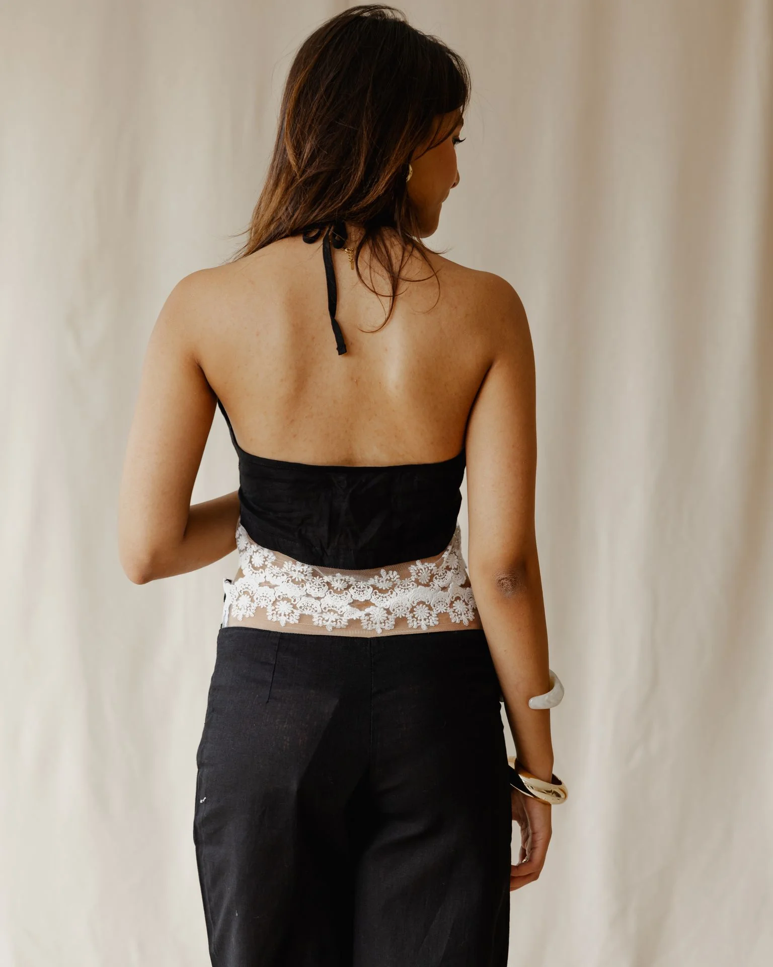 Bloom Linen Set In Black - Image 5