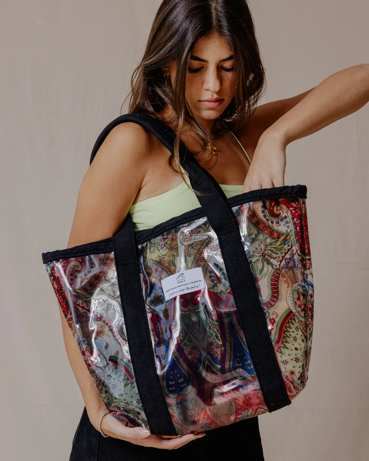 Bohemian Paisley Plastic Tote - Image 3