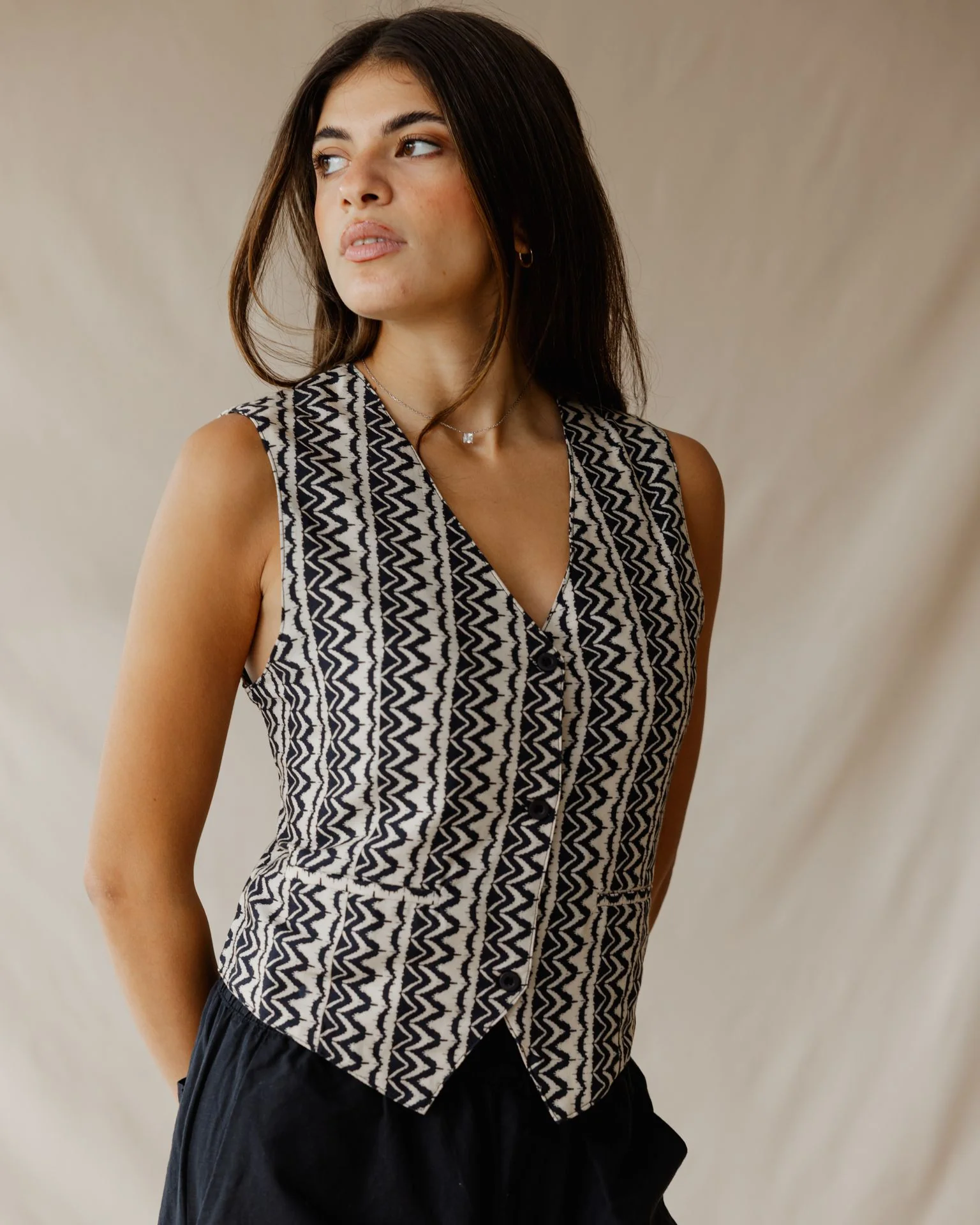Boho Birds Vest Black - Image 4