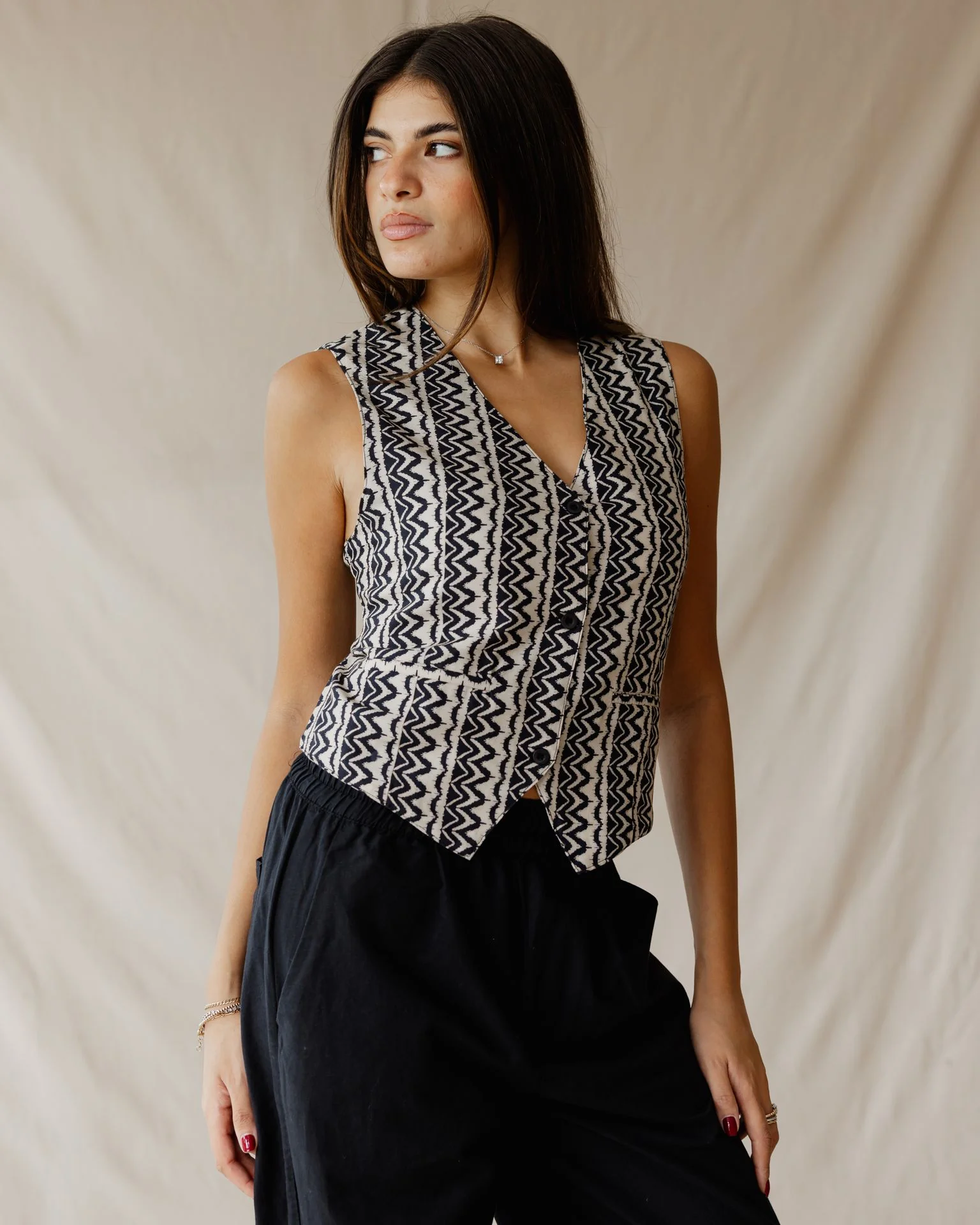 Boho Birds Vest Black - Image 5