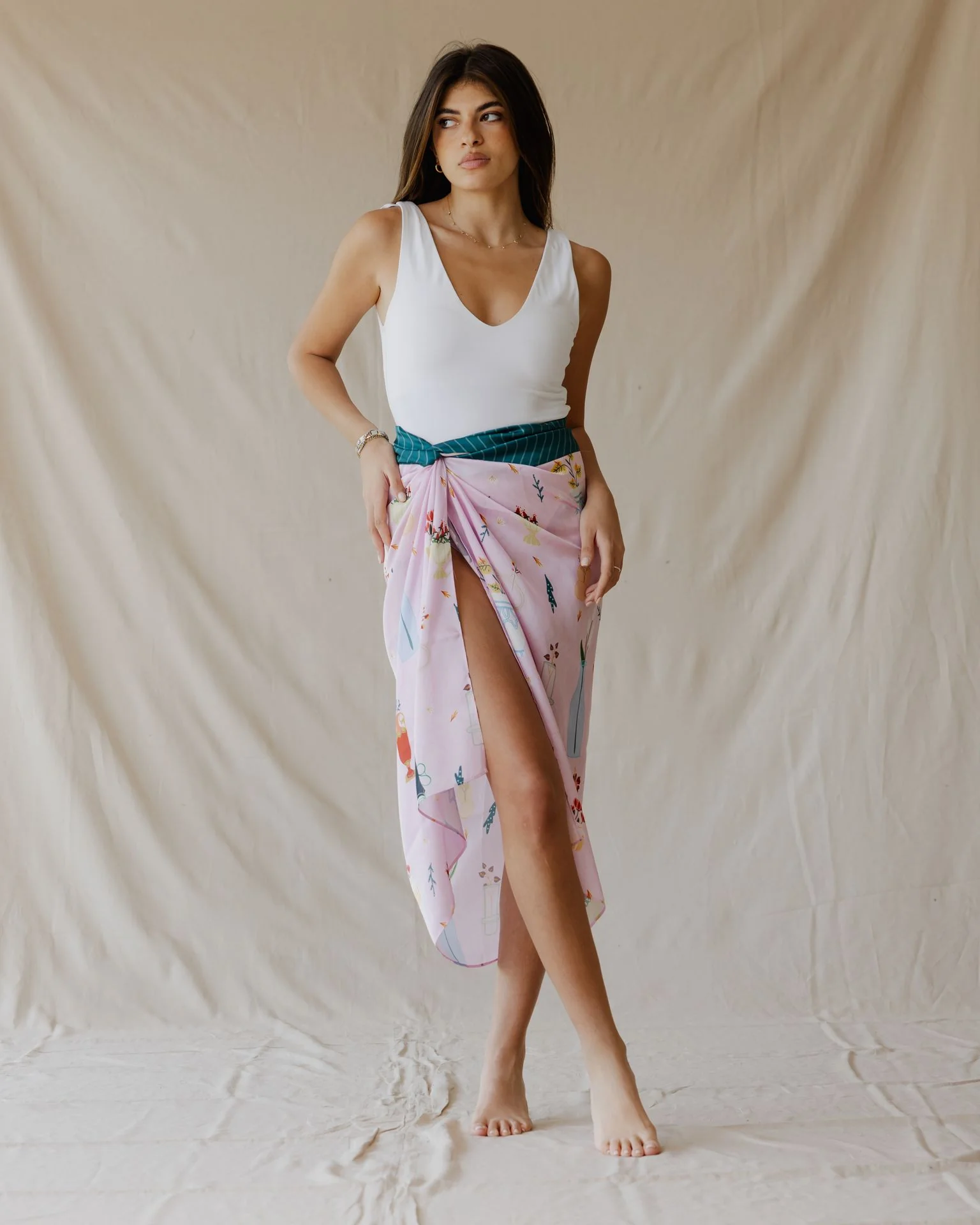 Botanical Daydream Sarong Pink