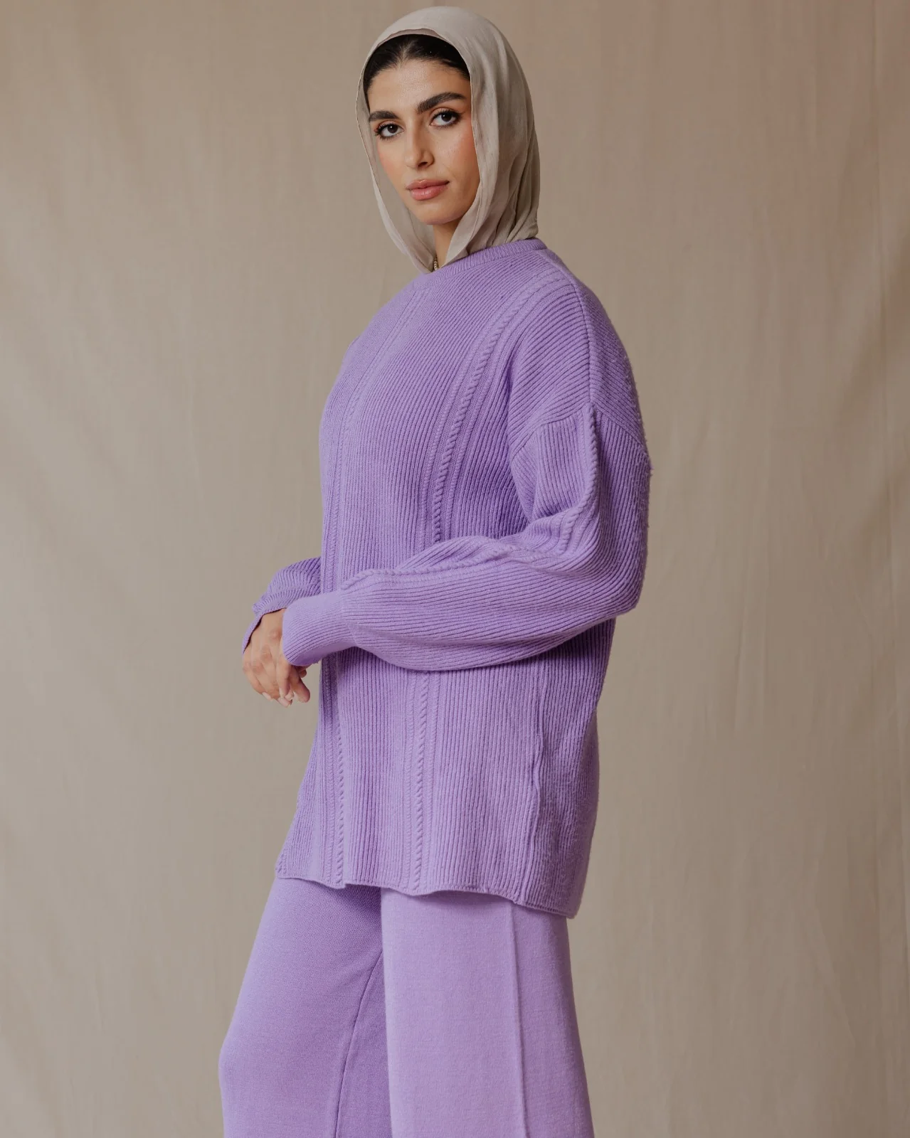 Braided Knit Set Purple - Image 5