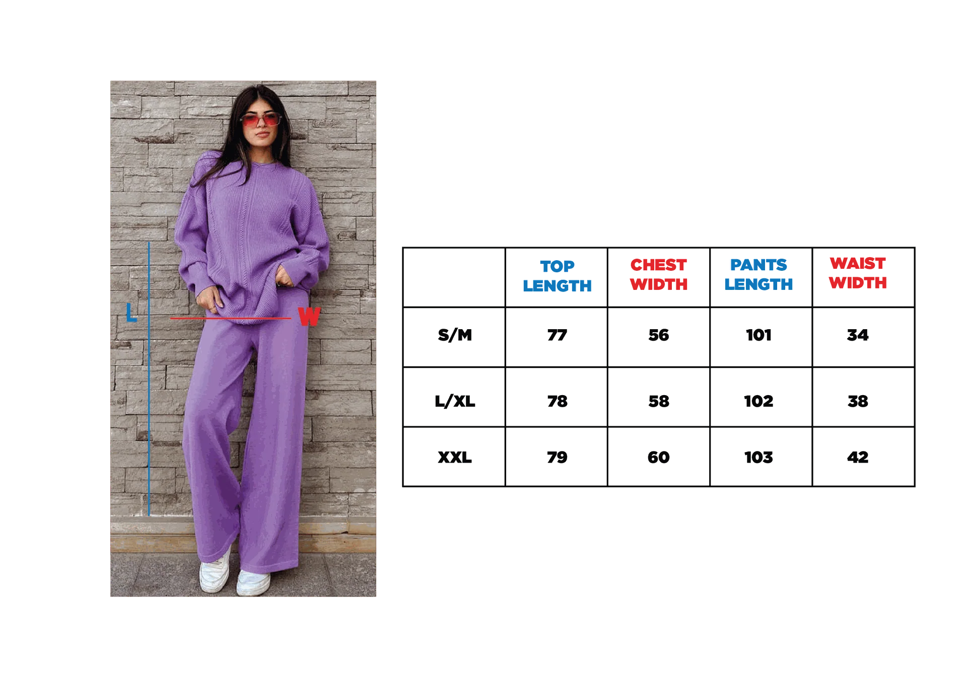 Braided Knit Set Purple - Image 6
