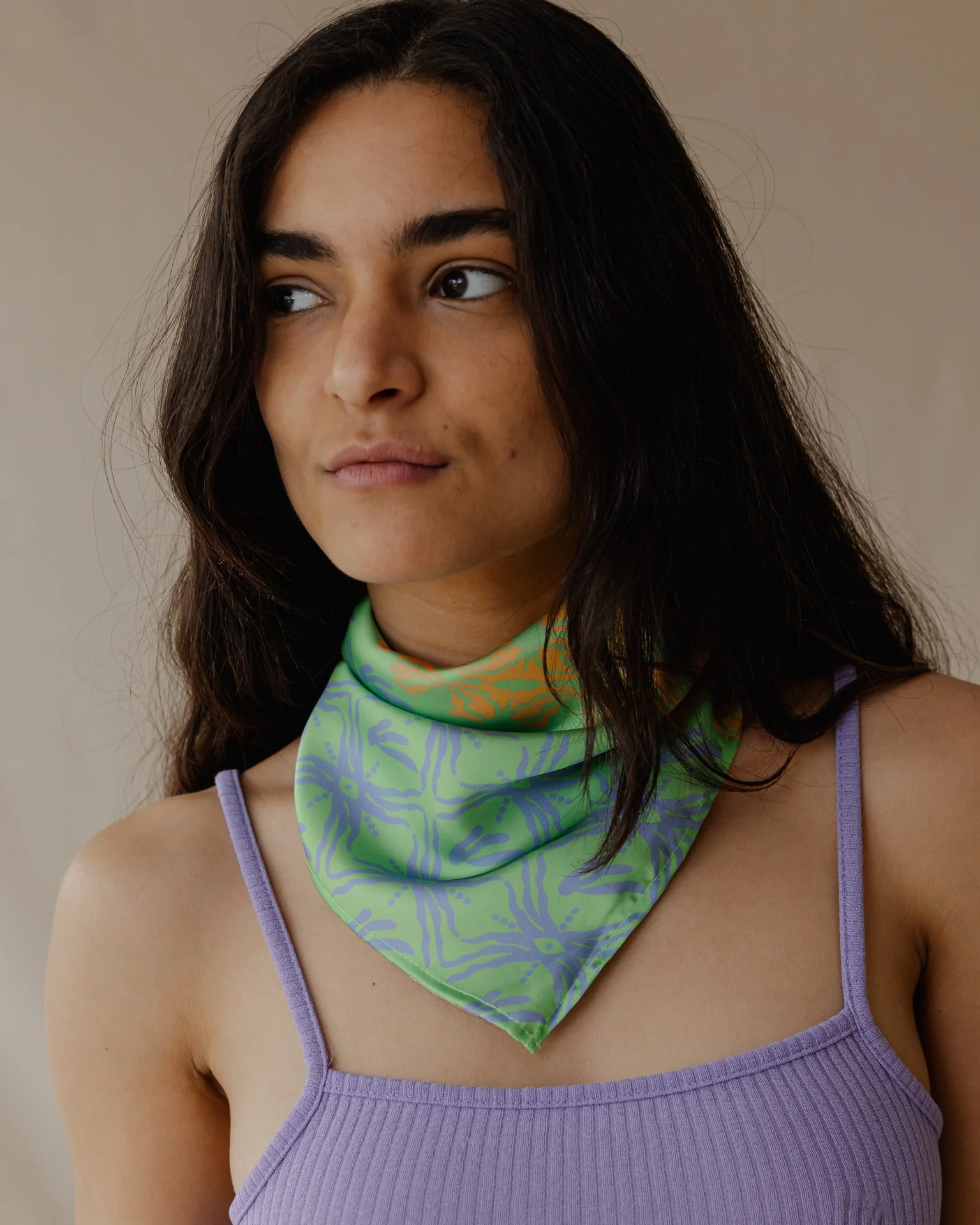 Bubble Gum Scarf Bright Green - Image 3