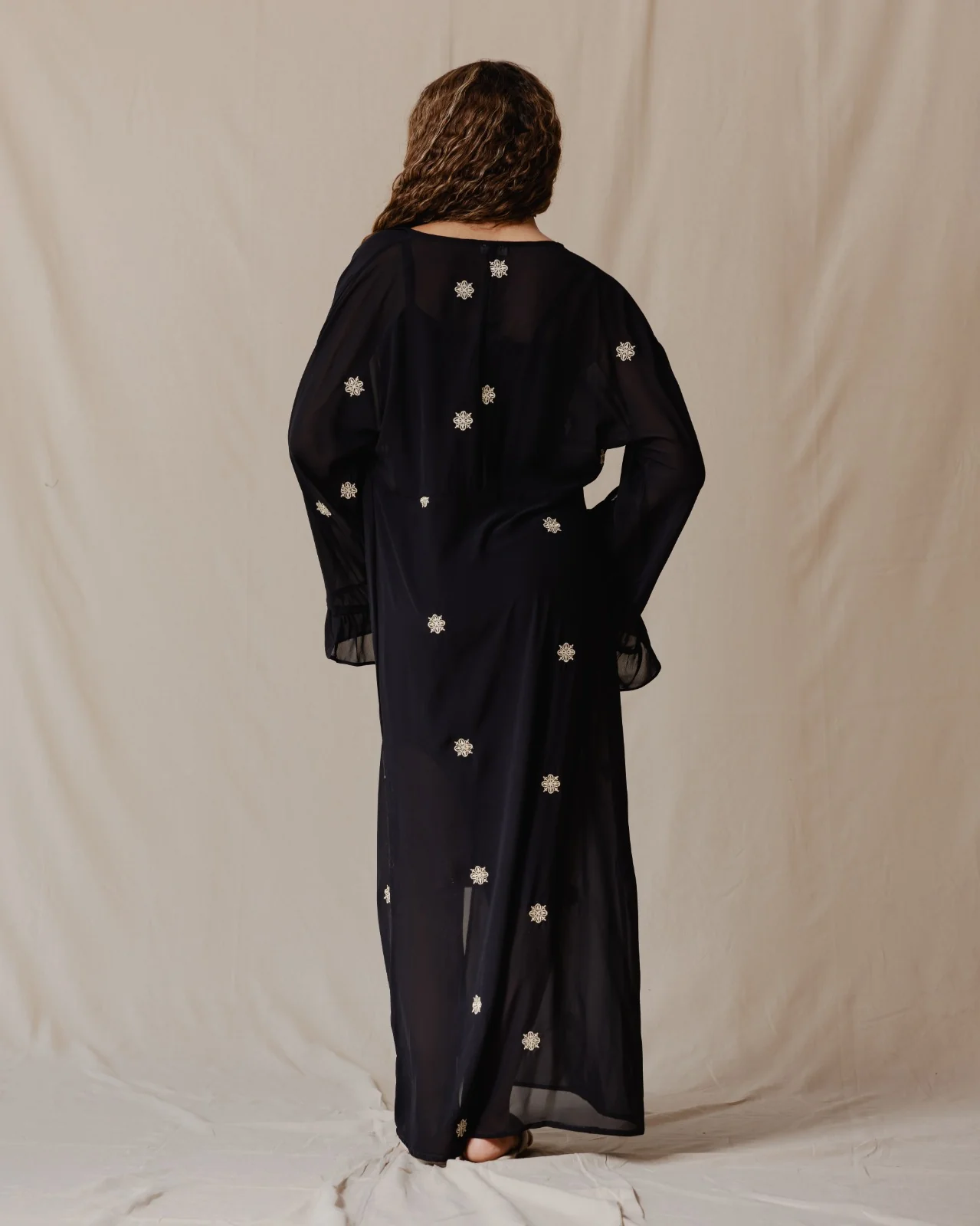 Celeste Chiffon Dress Black - Image 3