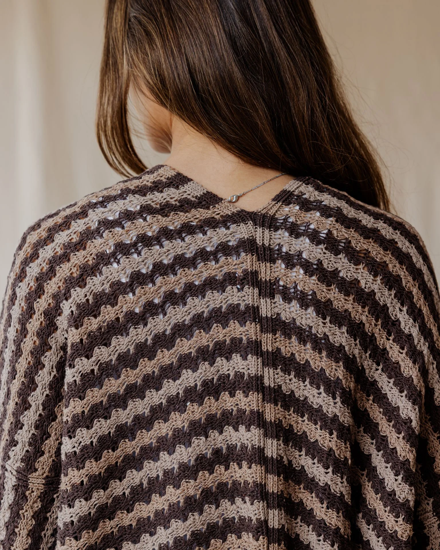 Cocoa Stripe Flow Cardigan - Image 5
