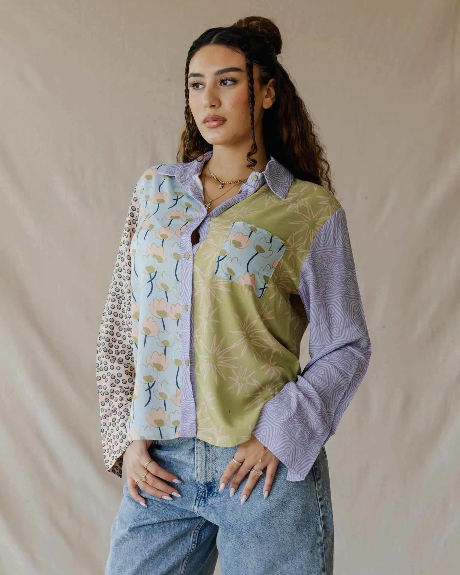 Cool Tones Retro Mix Shirt - Image 2