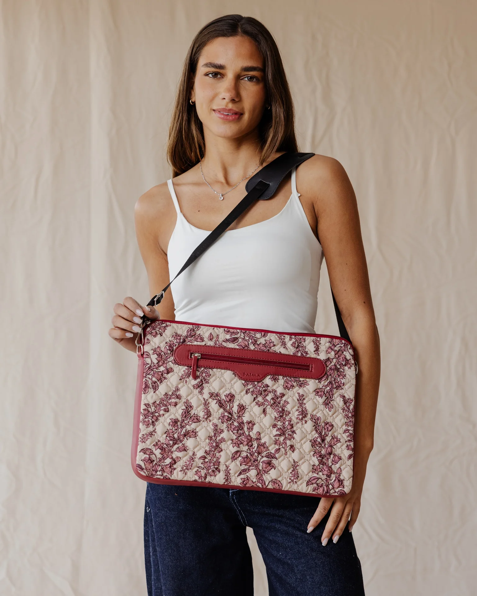 Crimson Botanique Quilted Sleeve