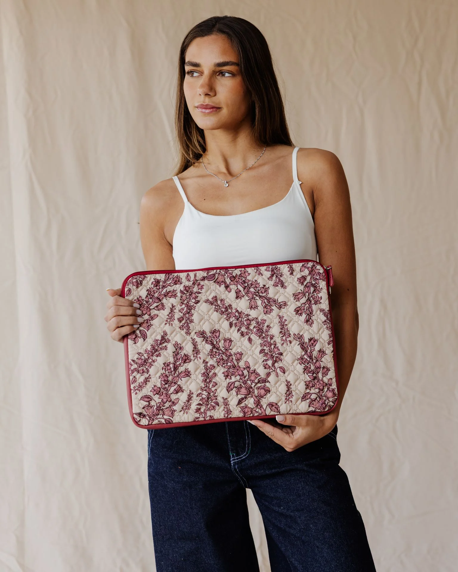 Crimson Botanique Quilted Sleeve - Image 4