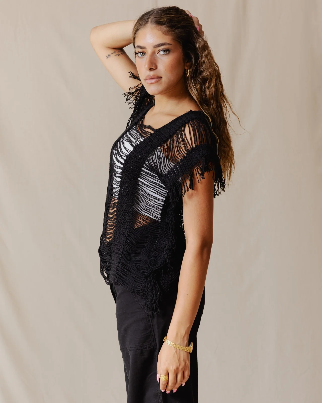 Cutout Trico Top Black - Image 4