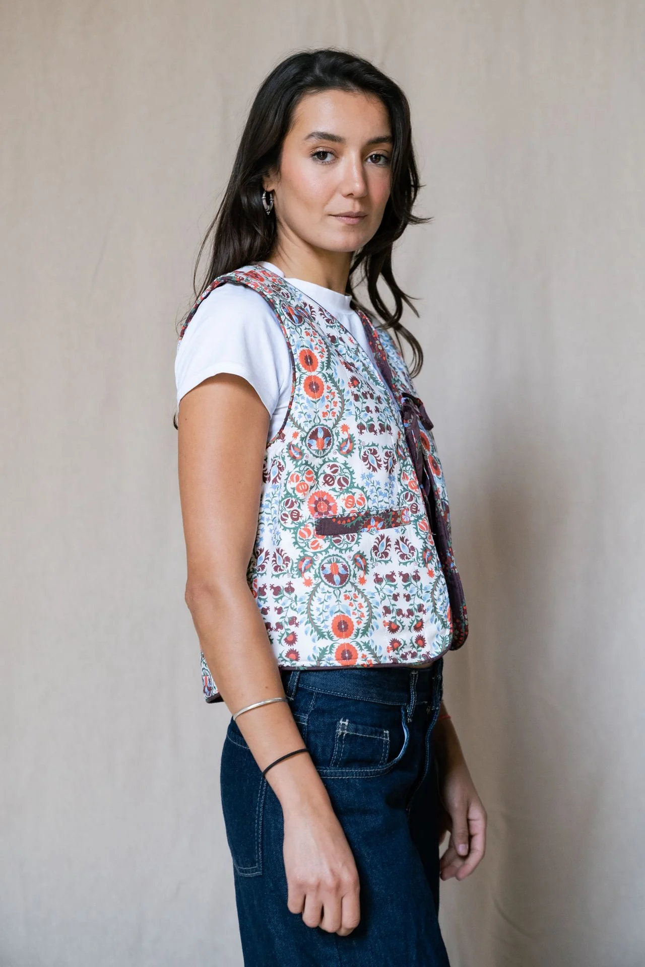 Damask Rose Reversible Vest - Image 2