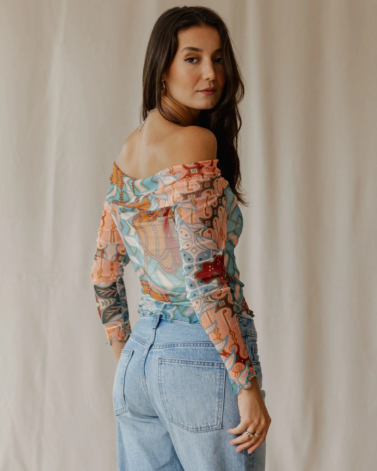Desert Bloom Mesh Top - Image 3