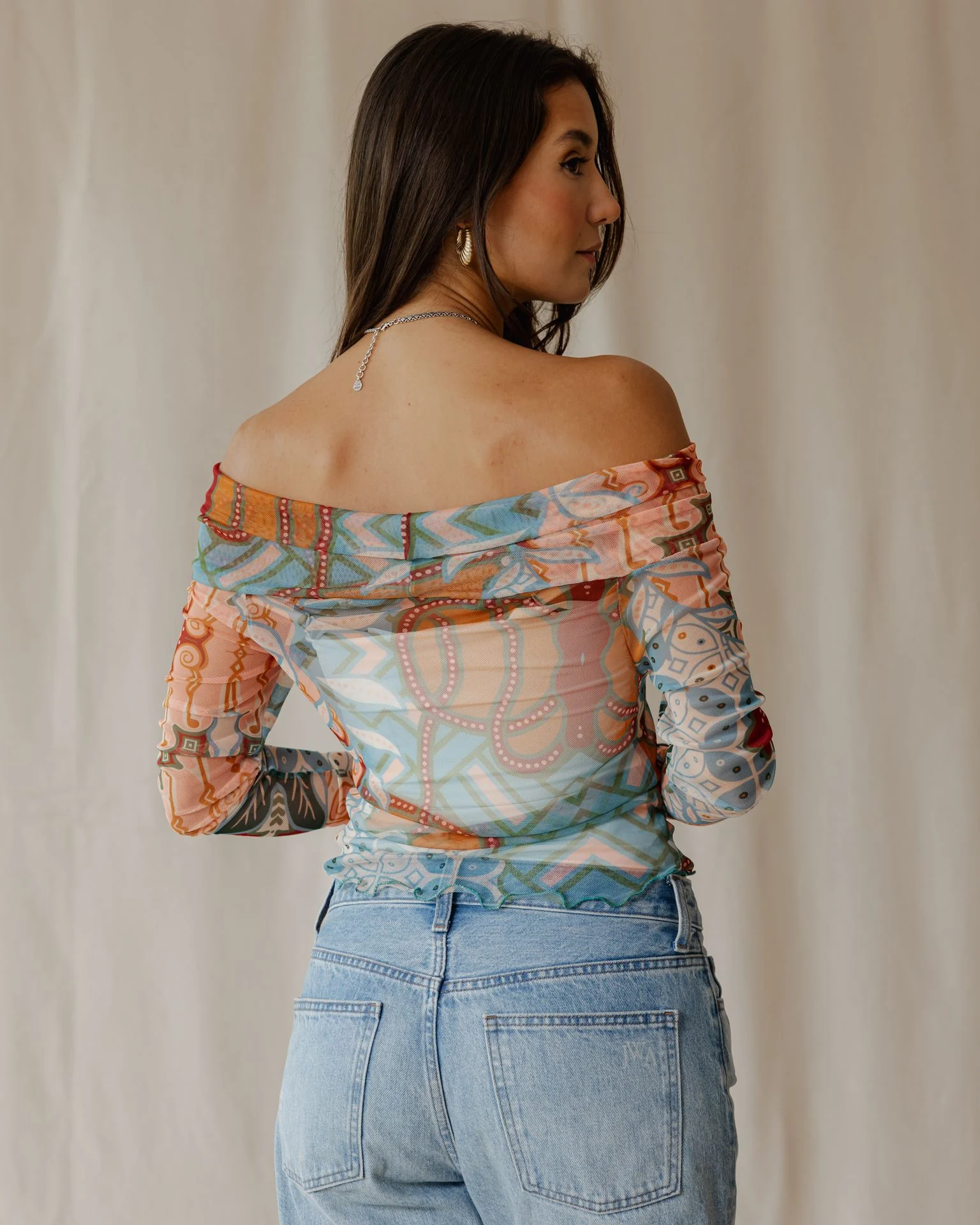 Desert Bloom Mesh Top - Image 4
