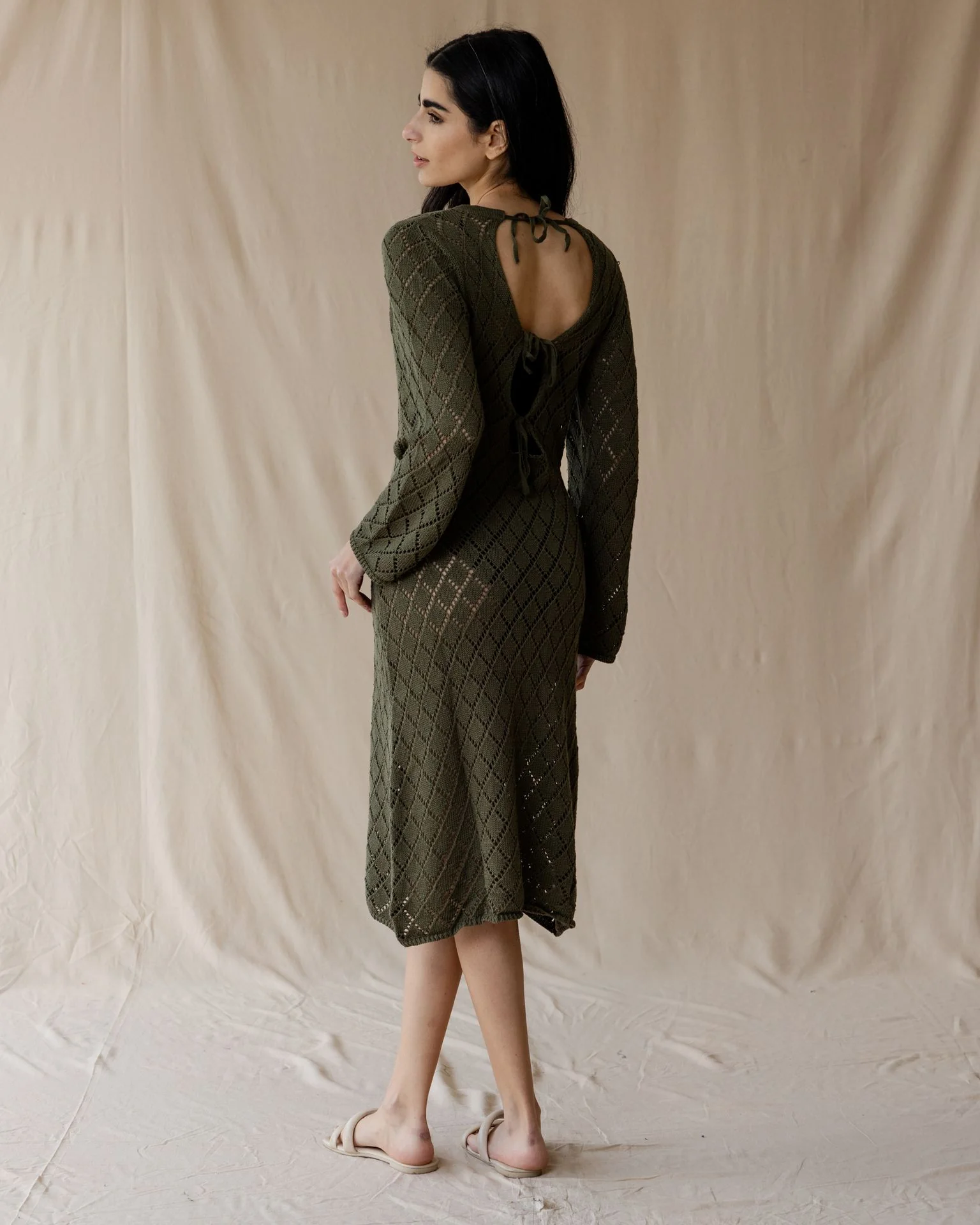 Dusk Olive Knit Dress - Image 4