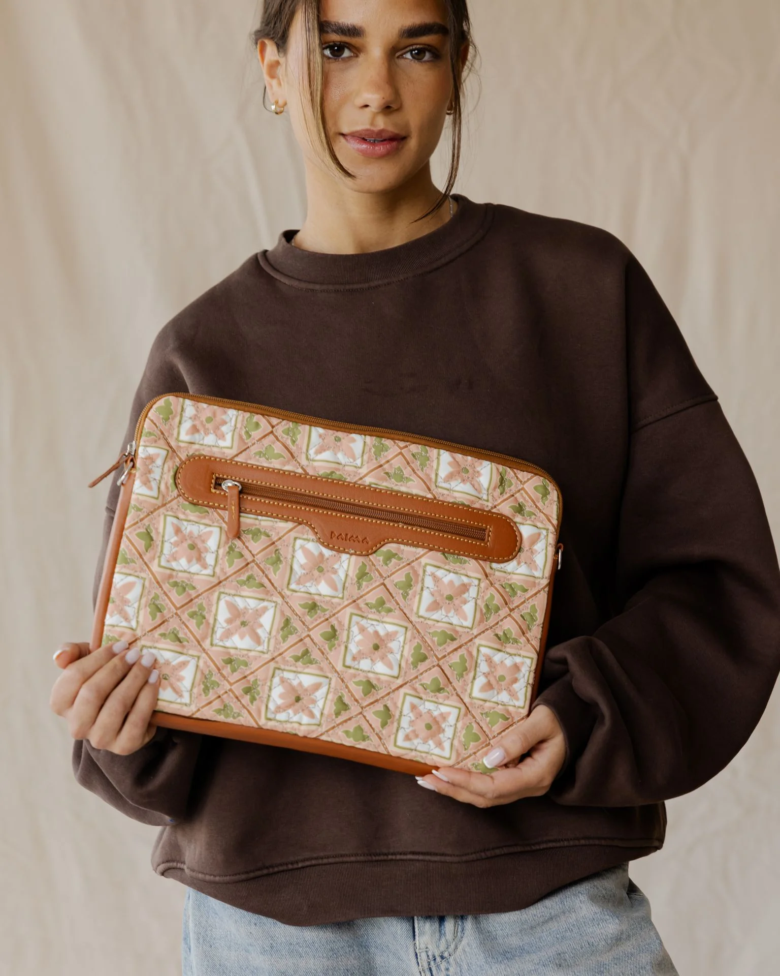 Dusty Rose Mosaic Quilted Sleeve - Image 2