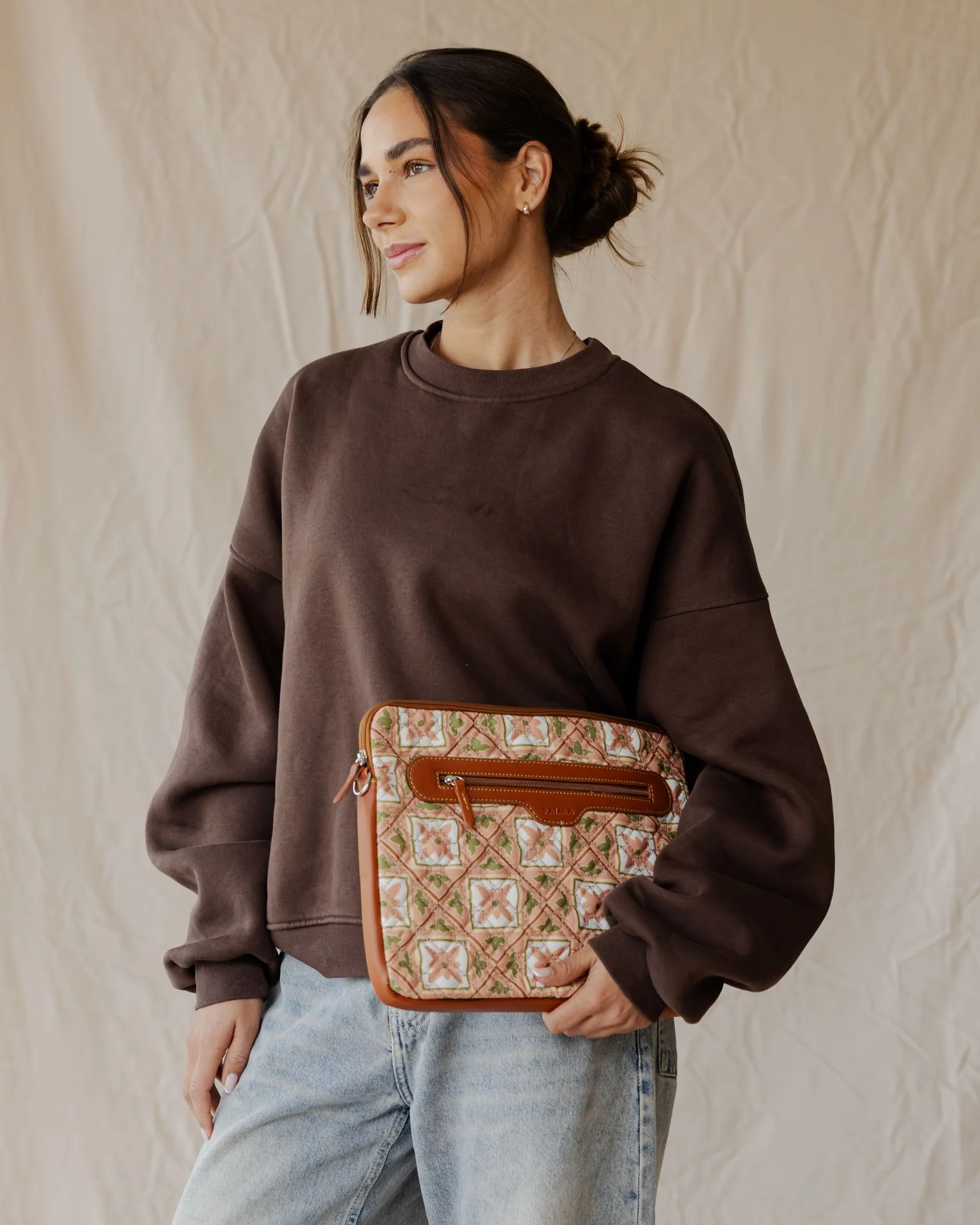 Dusty Rose Mosaic Quilted Sleeve - Image 3