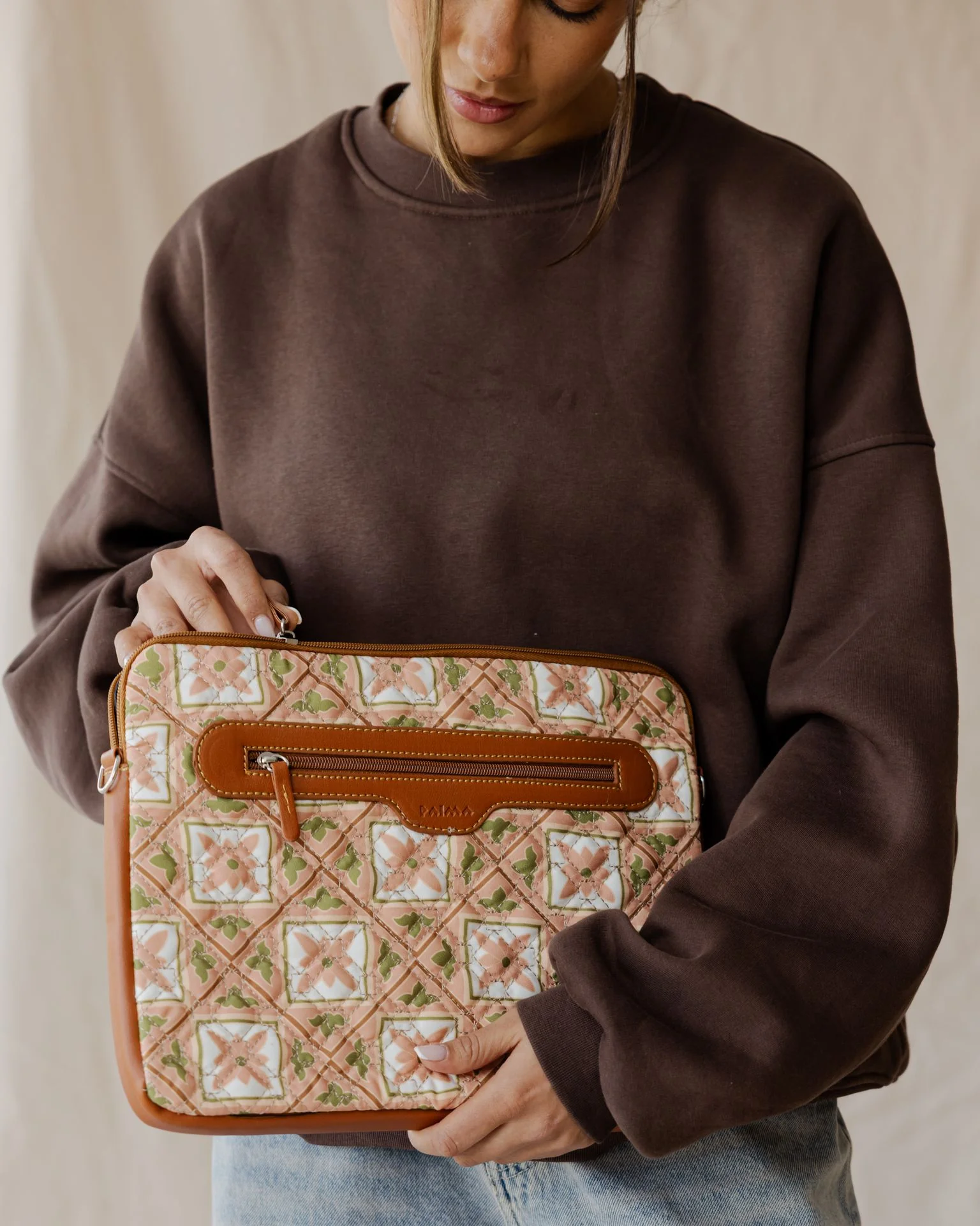 Dusty Rose Mosaic Quilted Sleeve - Image 4