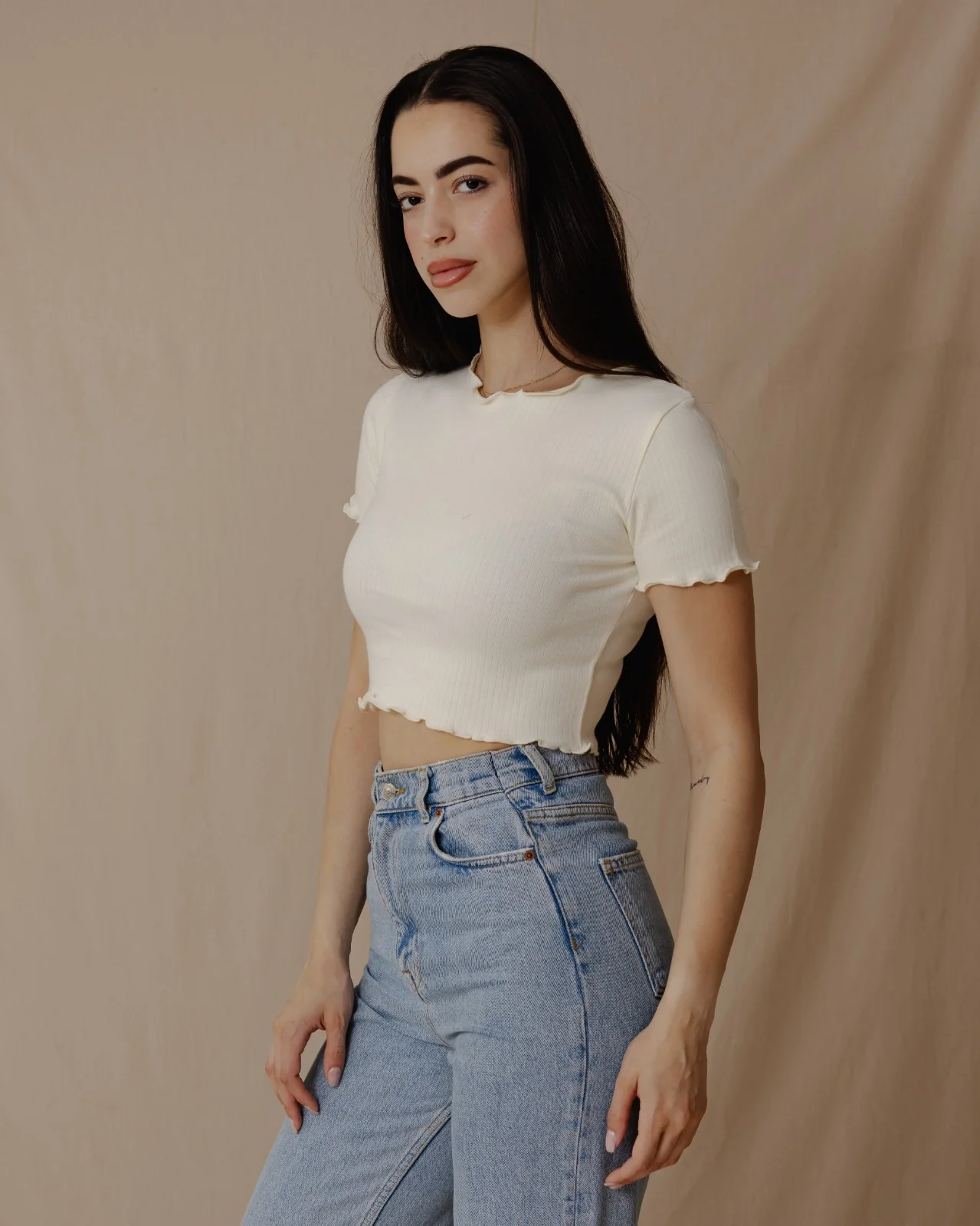 Everyday Crop Top Light Yellow - Image 2