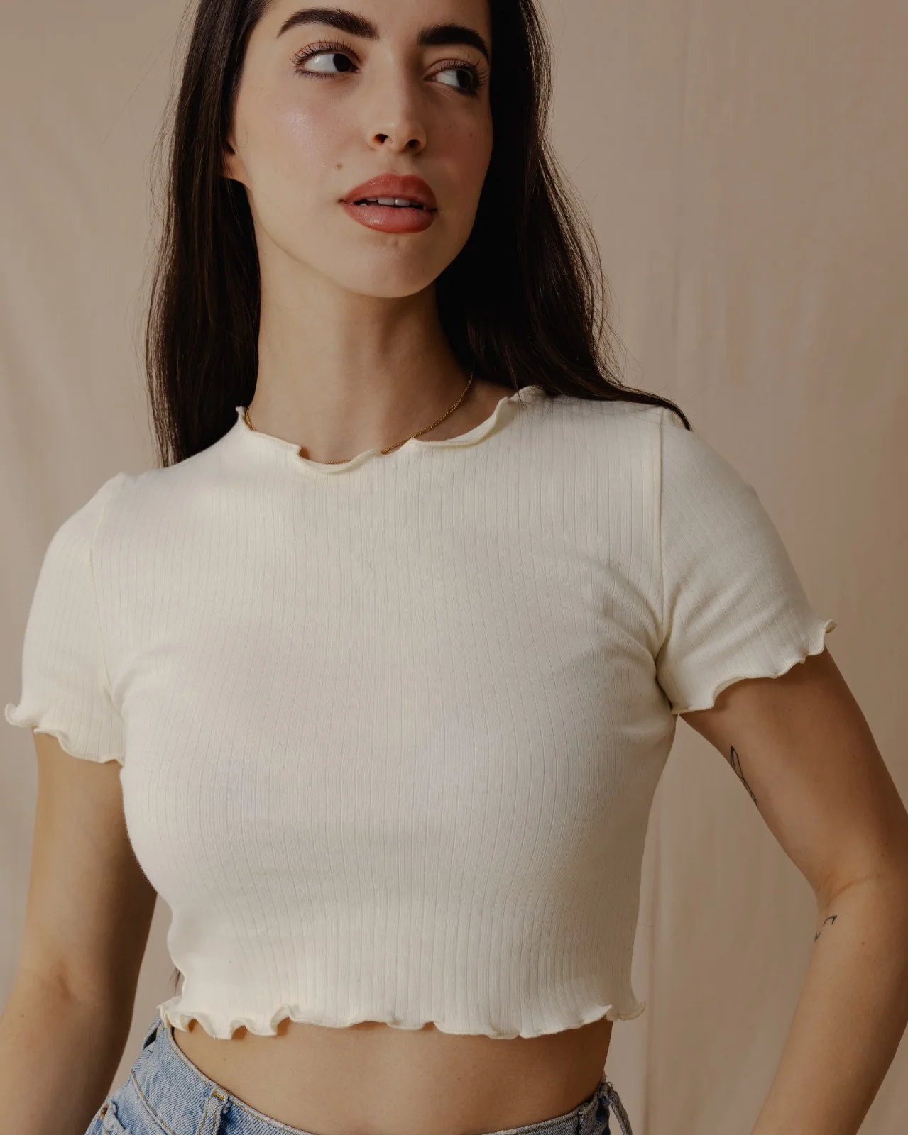 Everyday Crop Top Light Yellow - Image 3