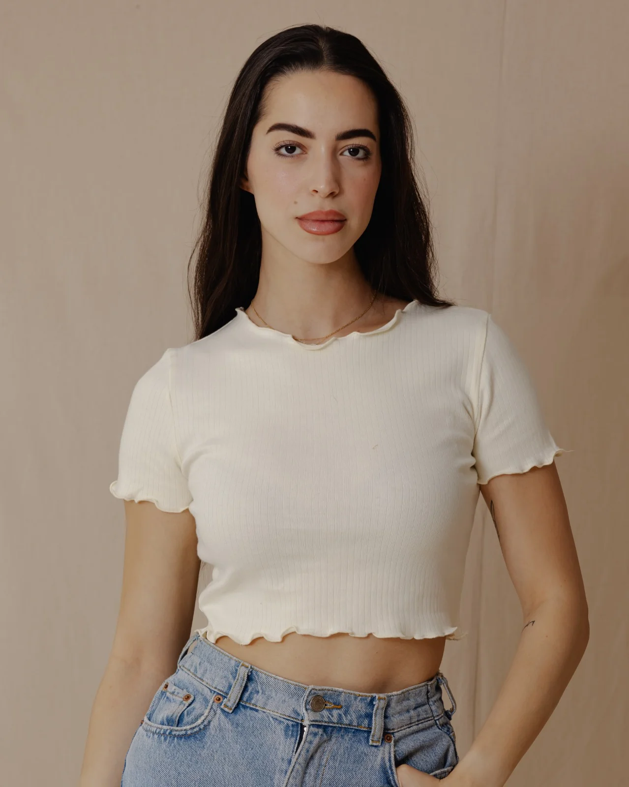 Everyday Crop Top Light Yellow - Image 4