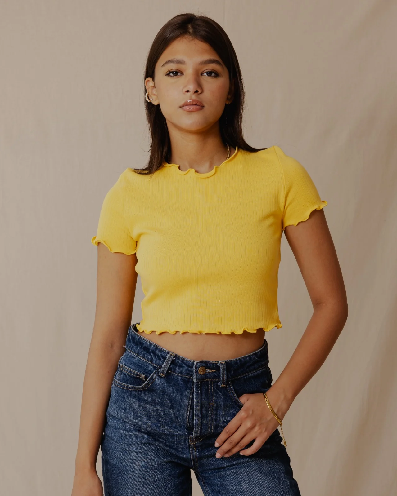 Everyday Crop Top Yellow - Image 3