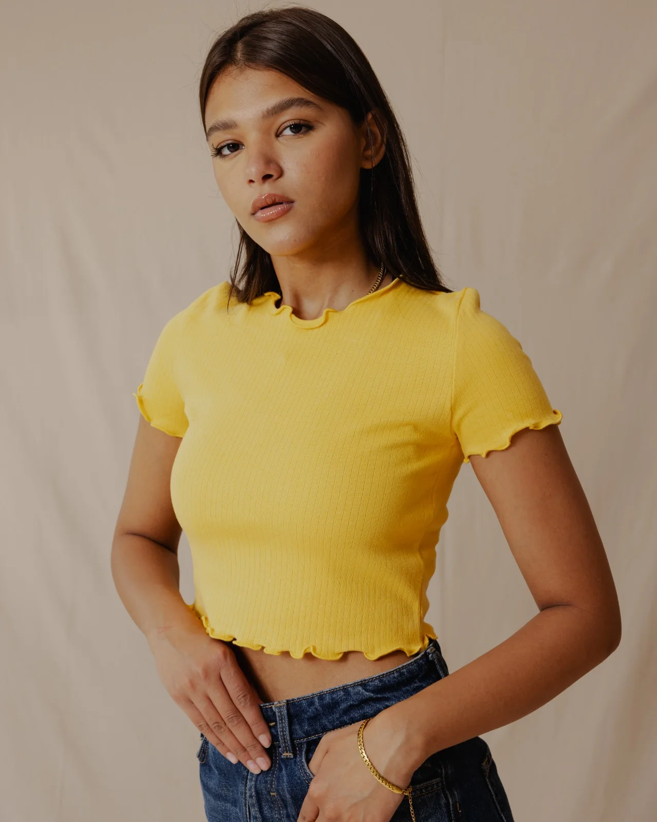 Everyday Crop Top Yellow - Image 4