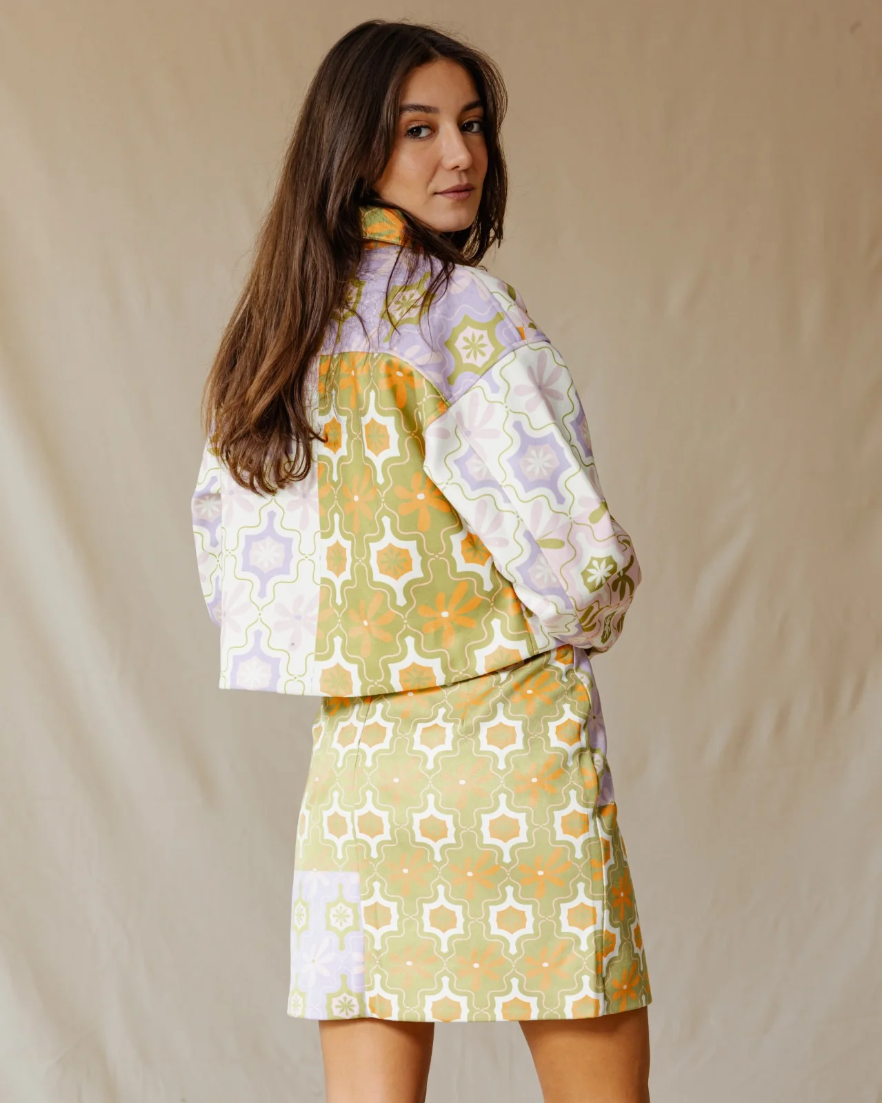 Floral Fiesta Suede Skirt - Image 6