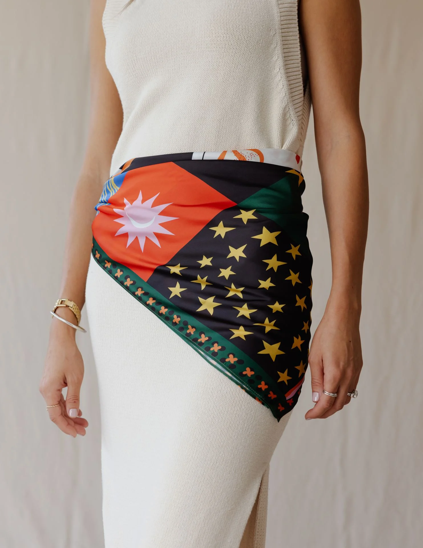 Game Night In Dark Wrap Scarf - Image 2