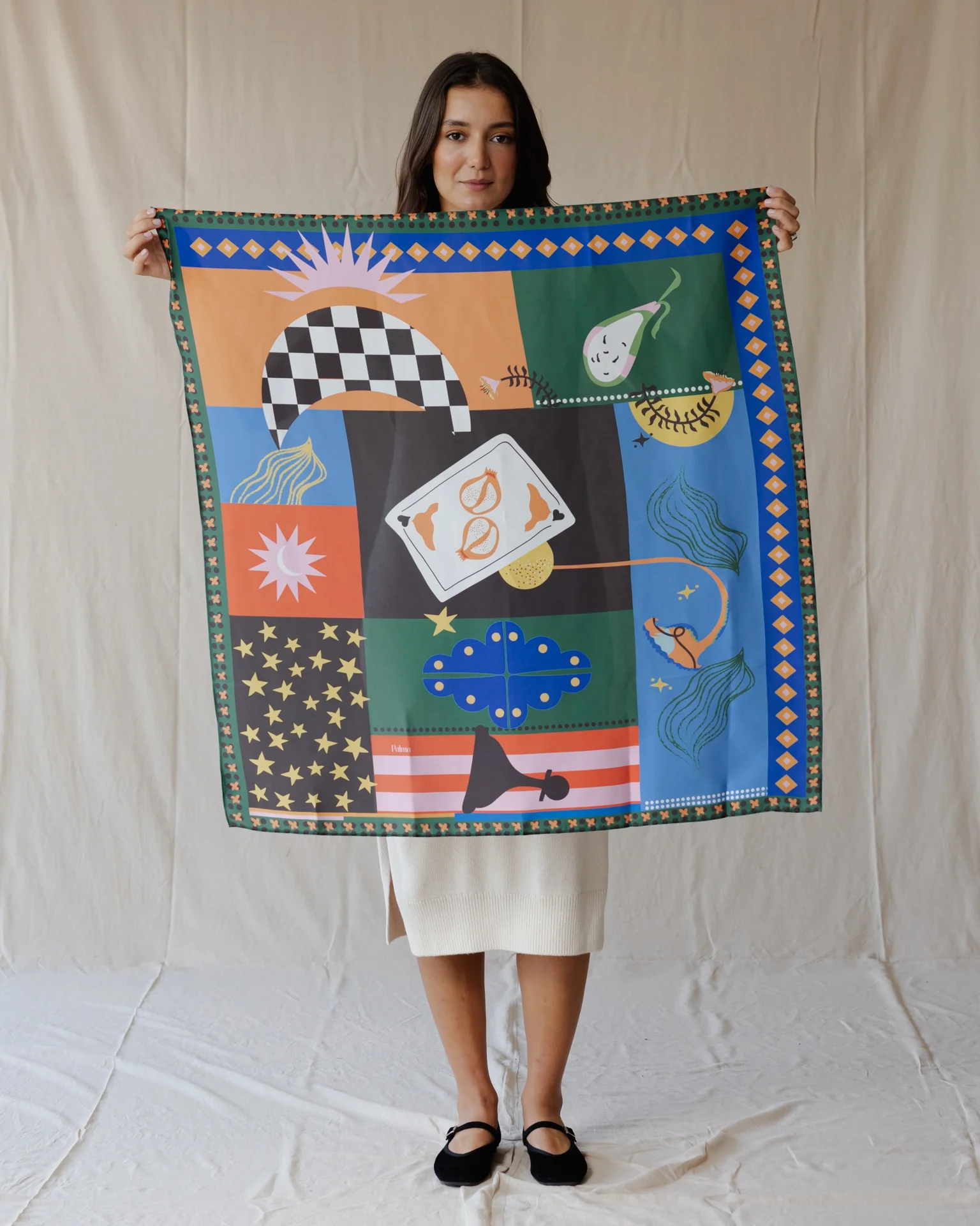 Game Night In Dark Wrap Scarf - Image 3