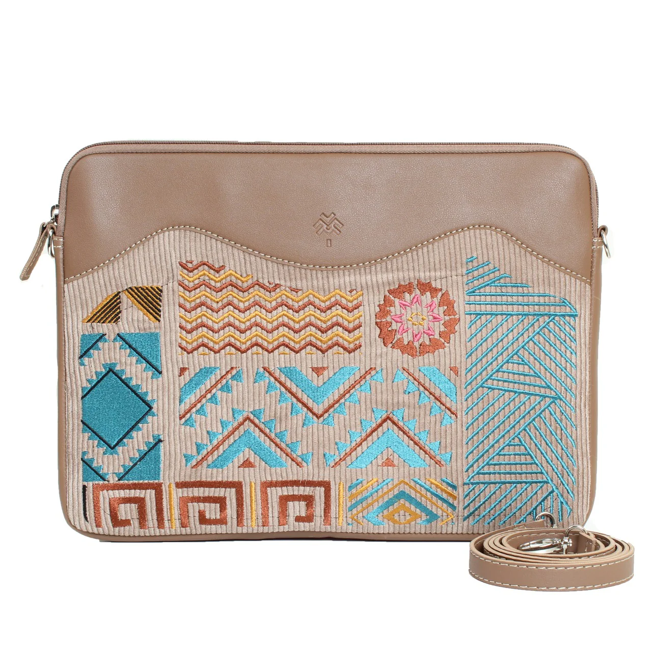 Geometric Laptop Sleeve Cafe - Image 5