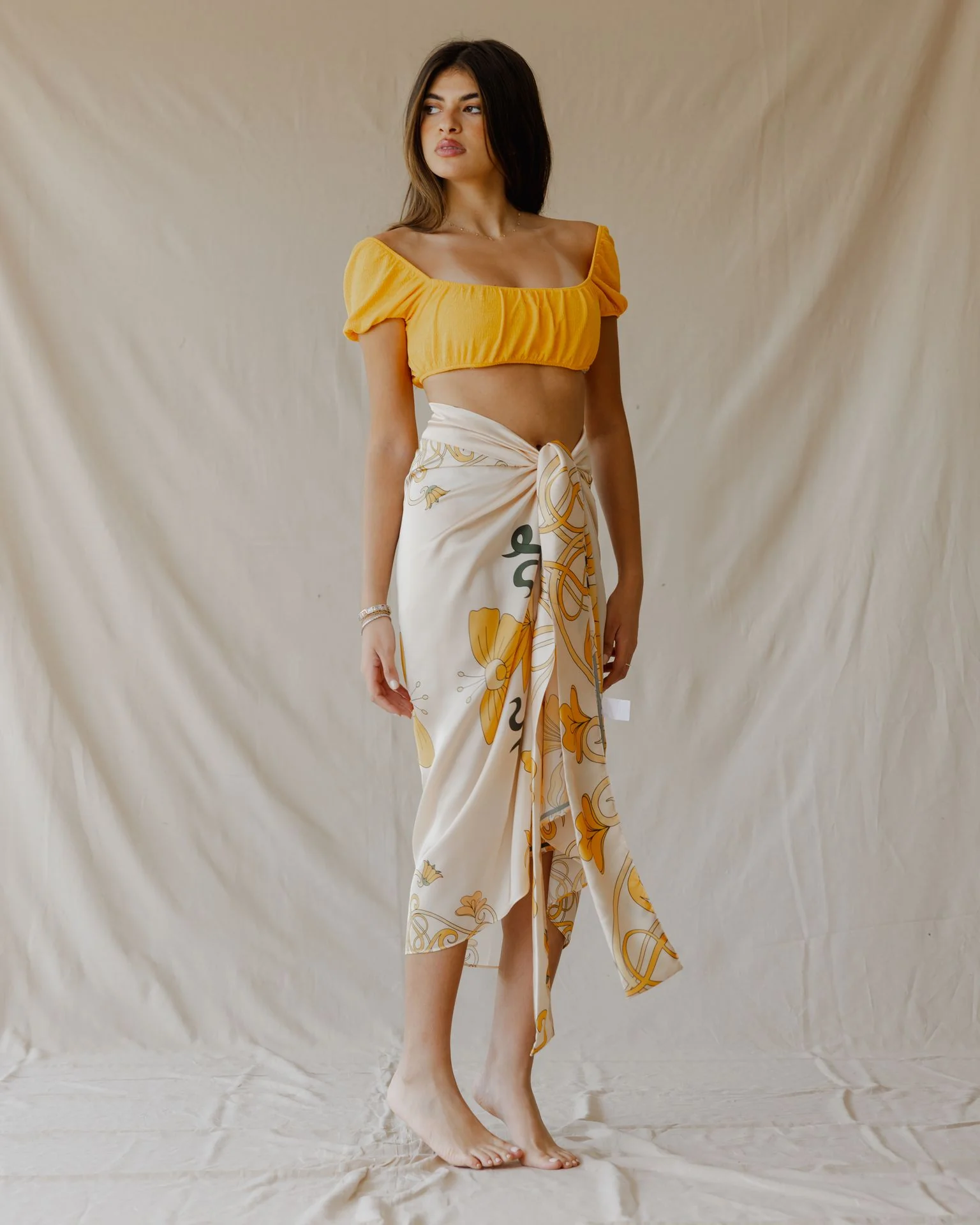 Golden Petal Muse Sarong - Image 2