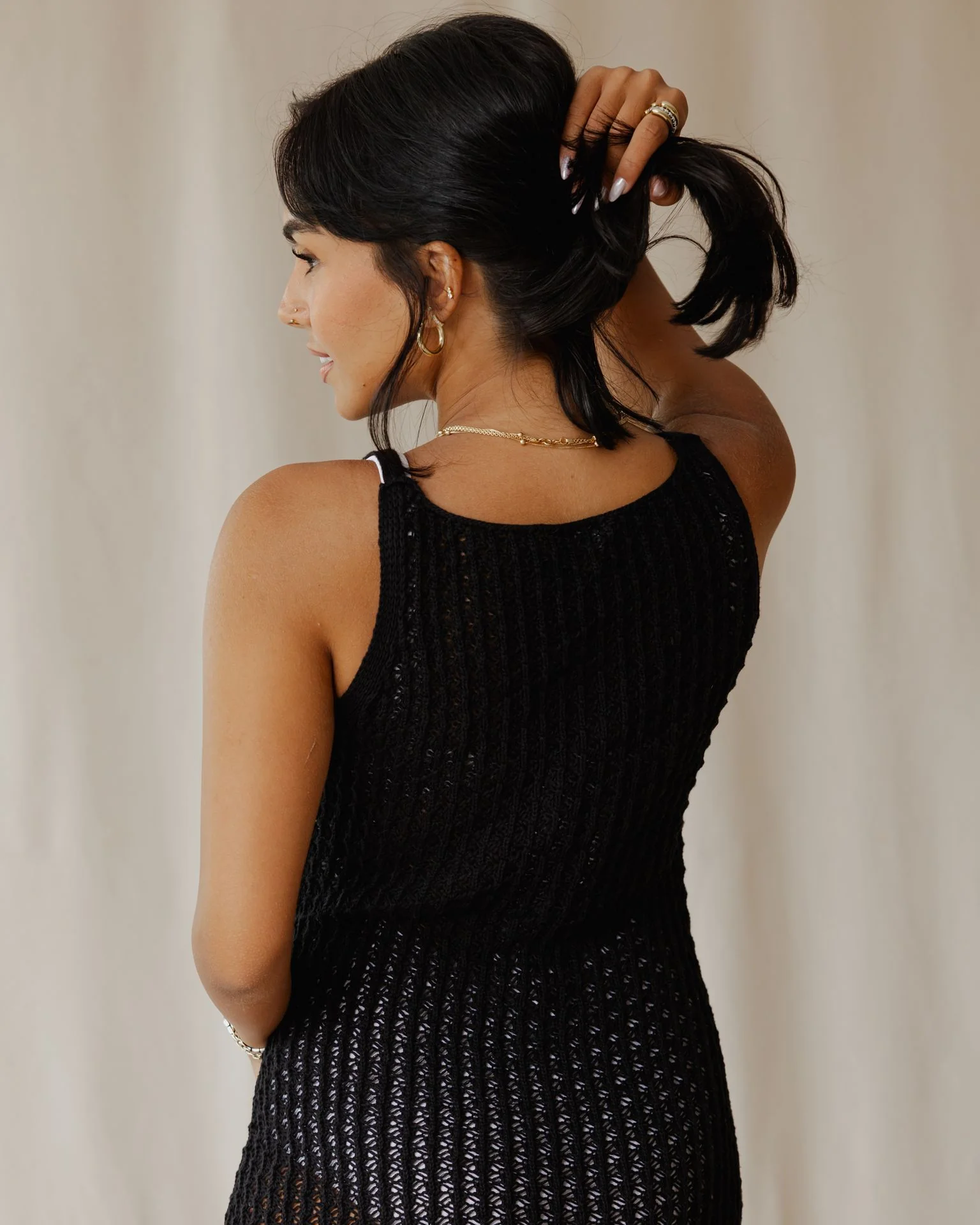 Haven Black Knit Dress - Image 5