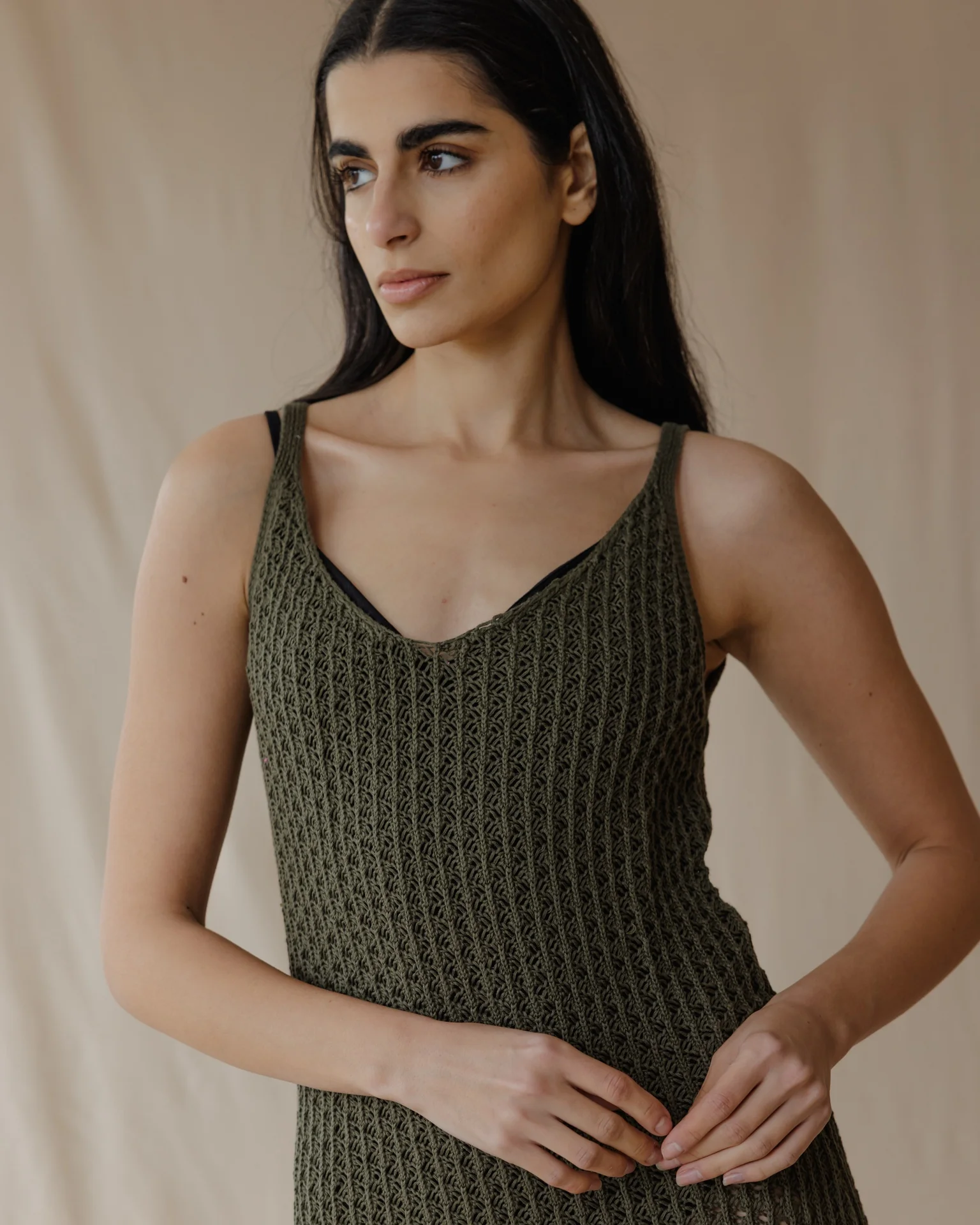 Haven Olive Knit Dress