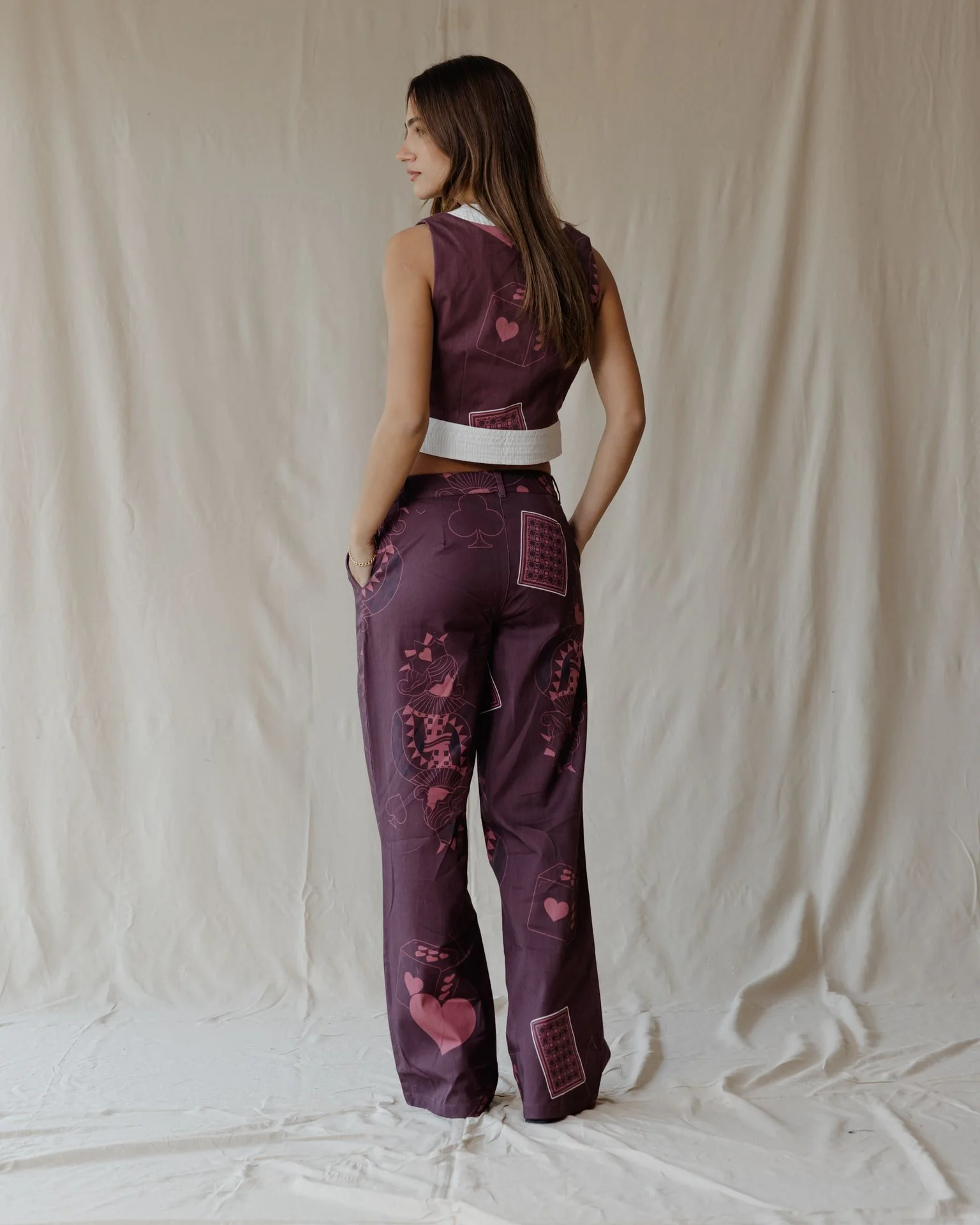 Hearts on Deck Burgundy Set - Image 3