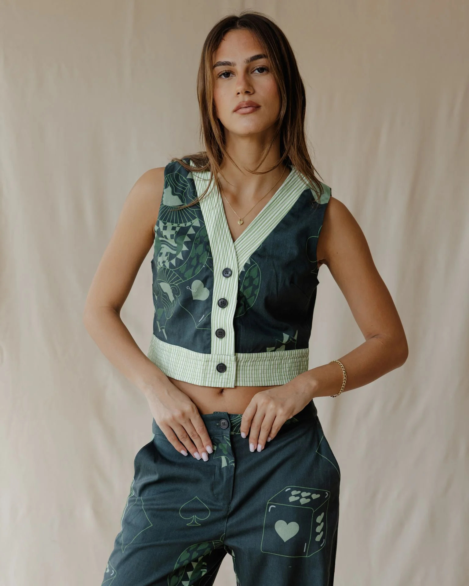 Hearts on Deck Olive Green Set - Image 3