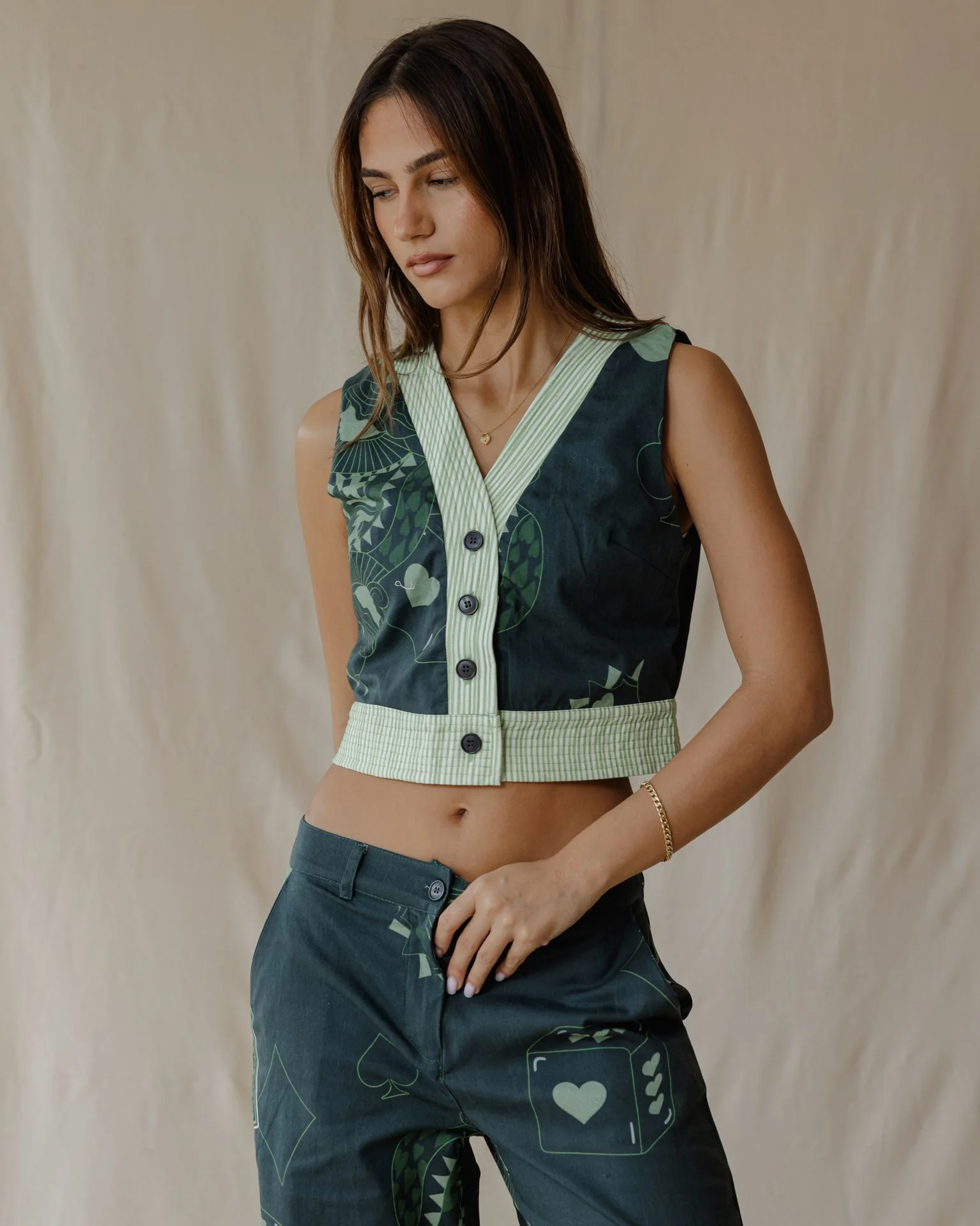 Hearts on Deck Olive Green Set - Image 5