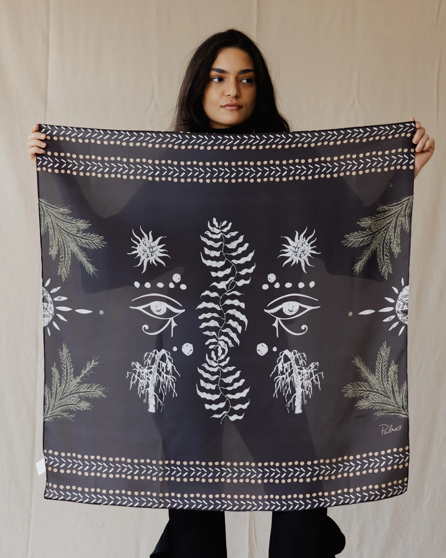 Isis In Black Wrap Scarf - Image 3