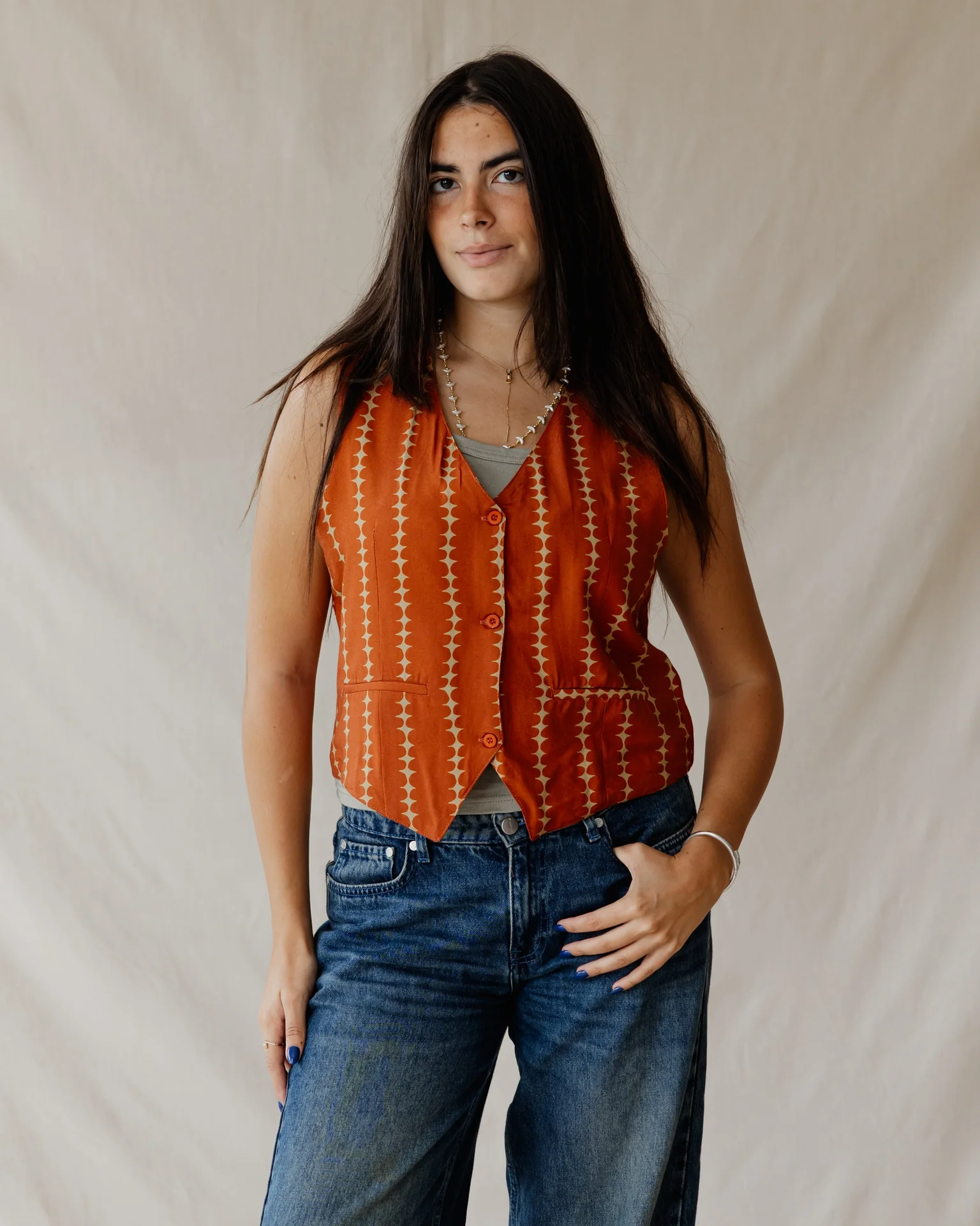 Island Dreams Vest Orange