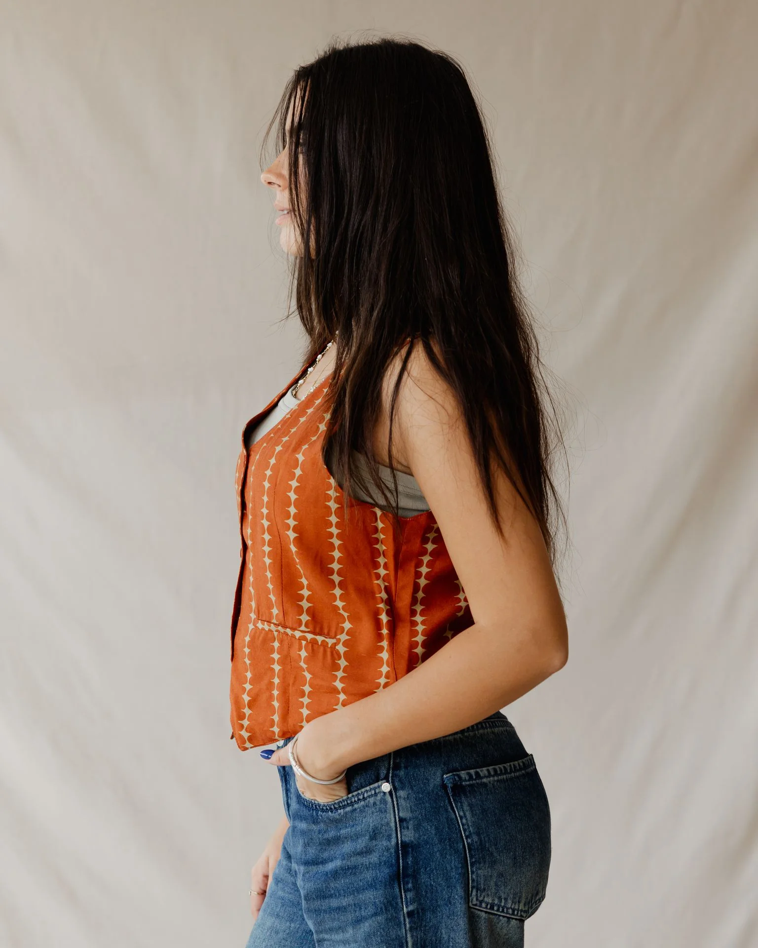 Island Dreams Vest Orange - Image 5